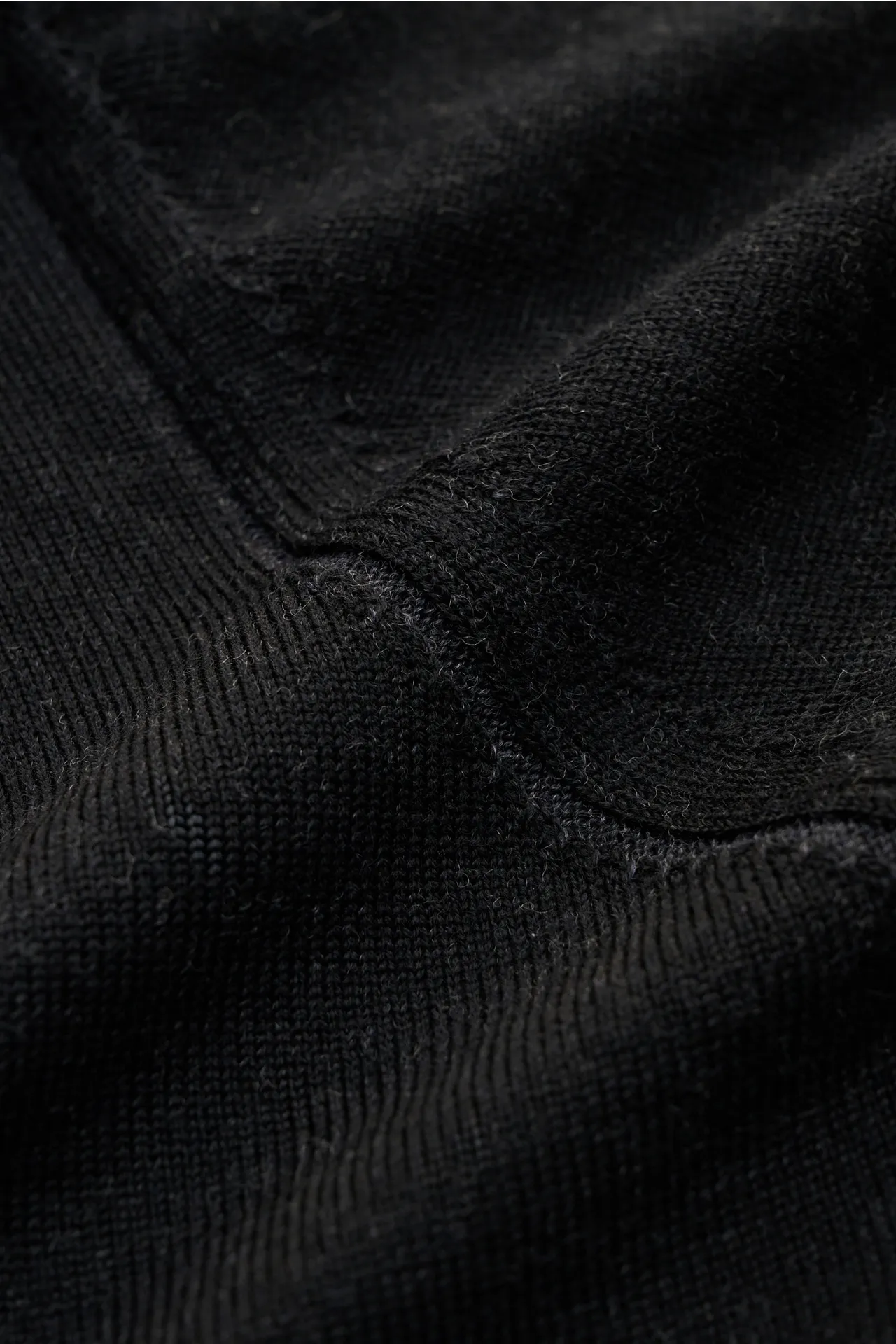 Kiefermann - Herren - Merino Rundhalspullover 'Lutzs' schwarz meliert – Bild 4