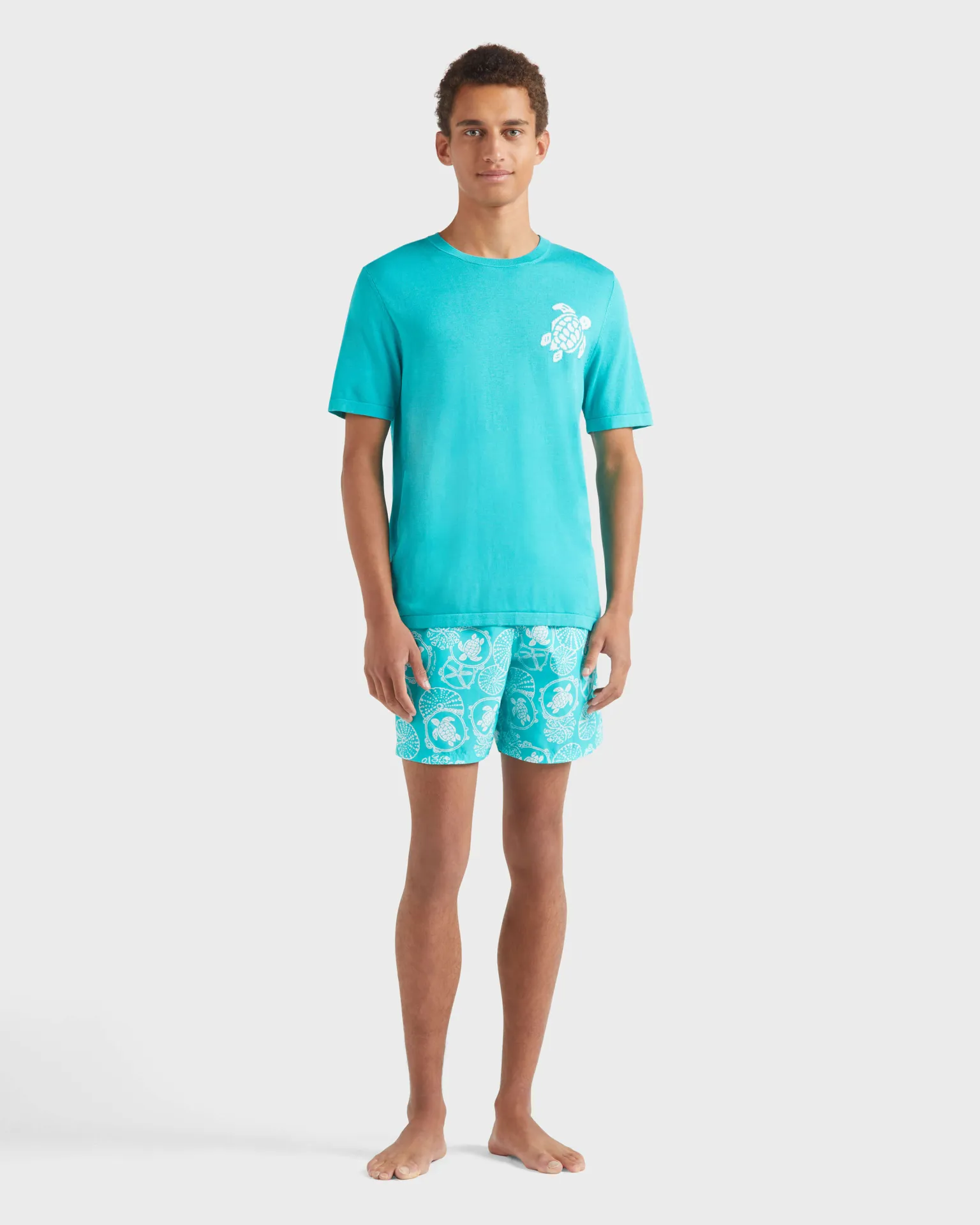 Vilebrequin - Jacquard Turtle T-shirt Aus Baumwolle Für Herren - T-shirt - Cristau - Grün - Größe L – Bild 3