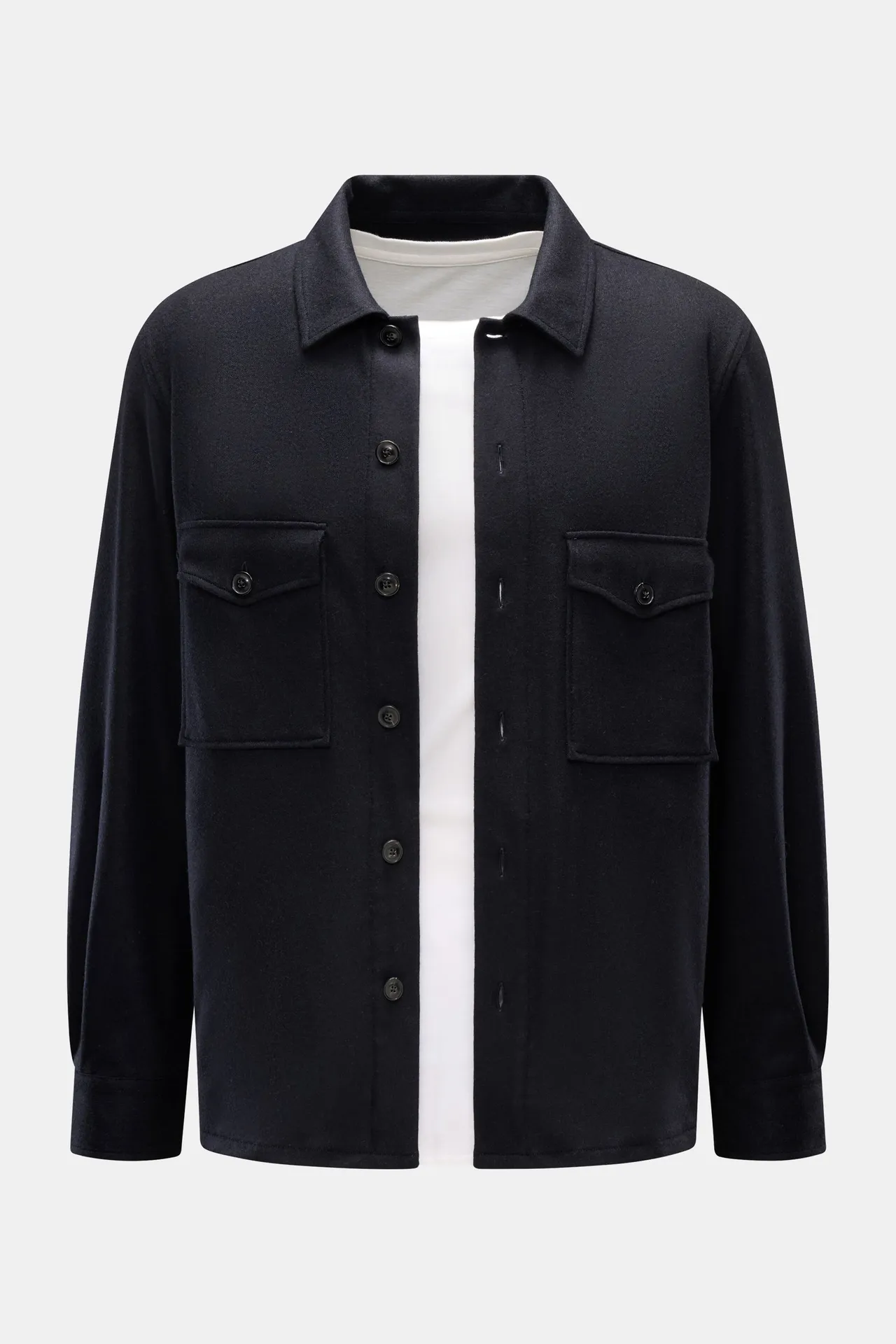 Windsor - Herren - Cashmere Overshirt %27Osimo%27 dark navy Windsor - Herren - Cashmere Overshirt %27Osimo%27 dark navy