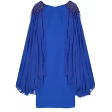 Ivan Montesi - Beaded Shoulders Dress - Größe 50 - blue Ivan Montesi - Beaded Shoulders Dress - Größe 50 - blue