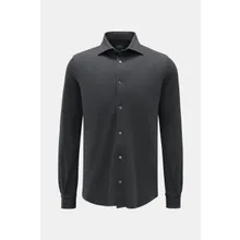 Fedeli - Herren - Piqué-Hemd %27Steve%27 schmaler Kragen dunkelgrau Fedeli - Herren - Piqué-Hemd %27Steve%27 schmaler Kragen dunkelgrau