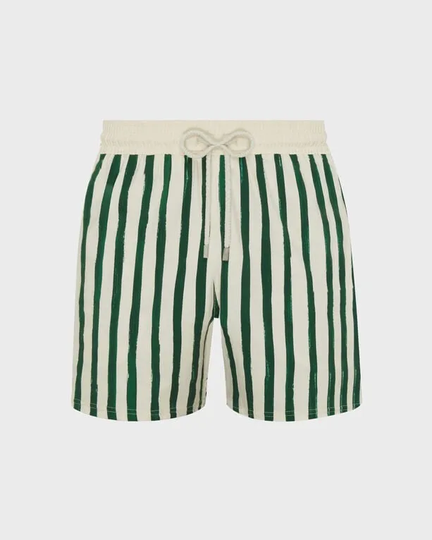 Vilebrequin - Hs Stripes Stretch-badeshorts Für Herren – Vilebrequin X Highsnobiety - Bademode - Monrise - Grün - Größe XS Vilebrequin - Hs Stripes Stretch-badeshorts Für Herren – Vilebrequin X Highsnobiety - Bademode - Monrise - Grün - Größe XS