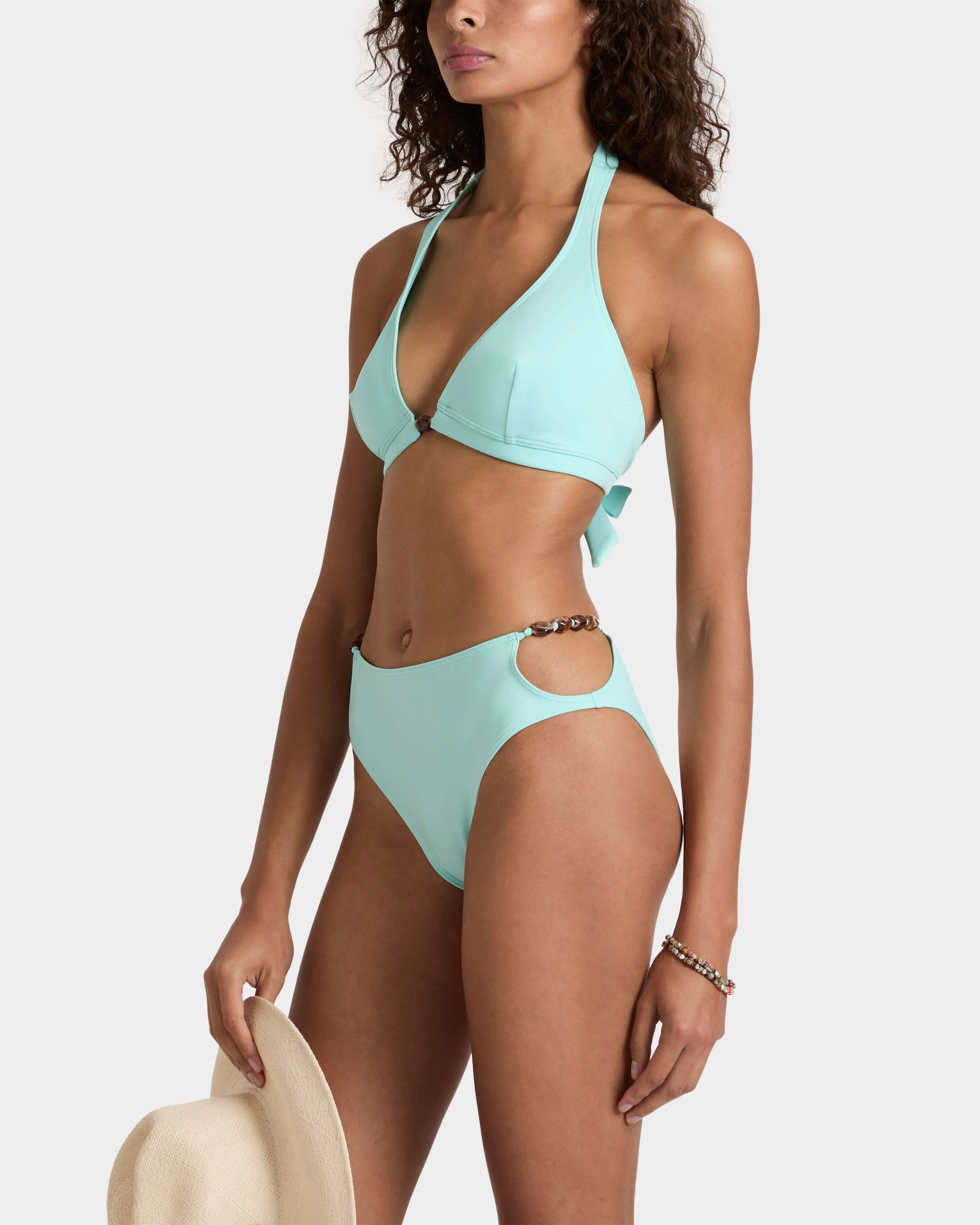 Vilebrequin - Solid Bikinihose Mit Hohem Bund Für Damen - Bademode - Flakelle - Blau - Größe XS – Bild 3