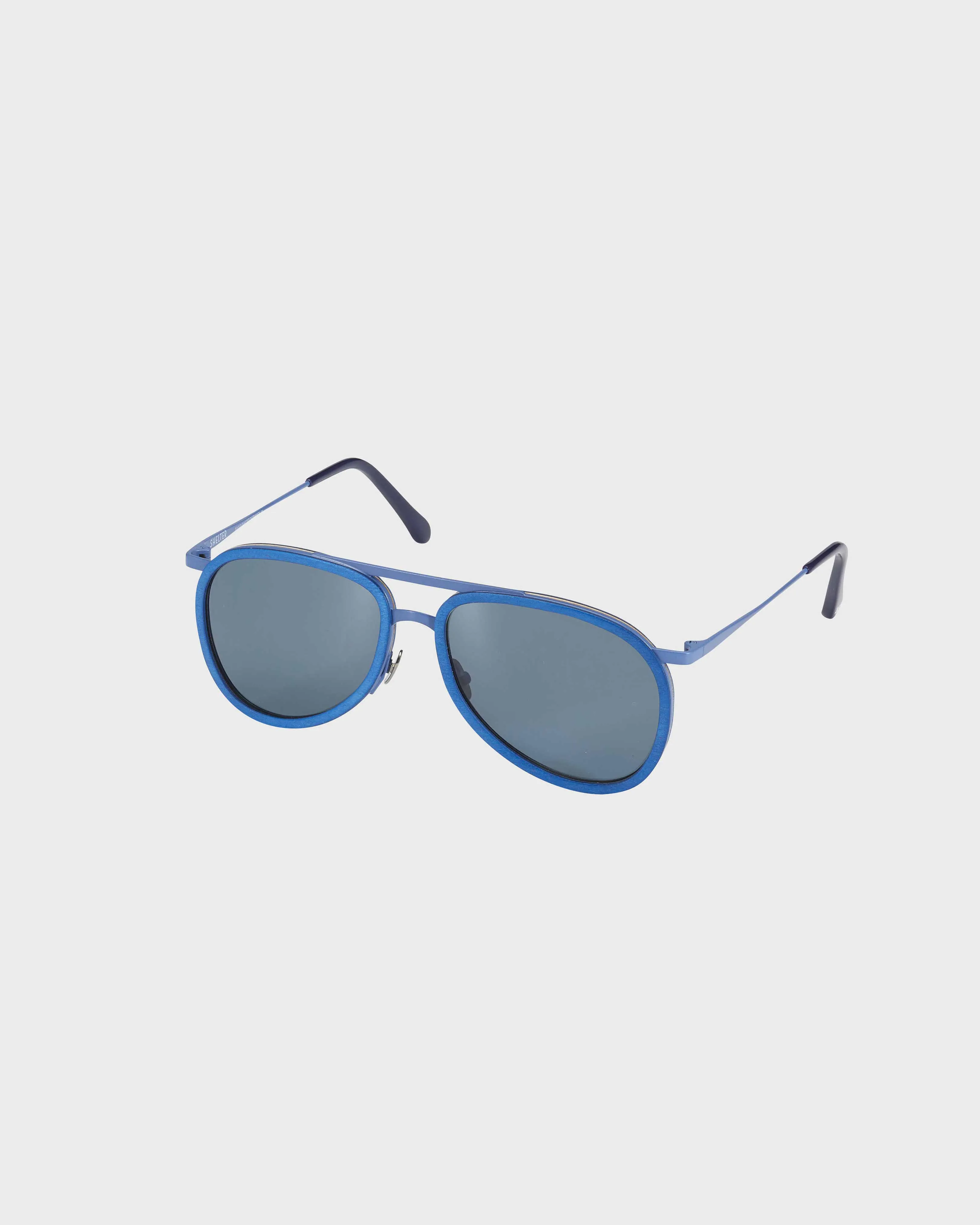 Vilebrequin - Solid Unisex-sonnenbrille Mit Holz – Vbq X Shelter - Sonnenbrille - Vol2nuit - Blau - Größe OSFA – Bild 2