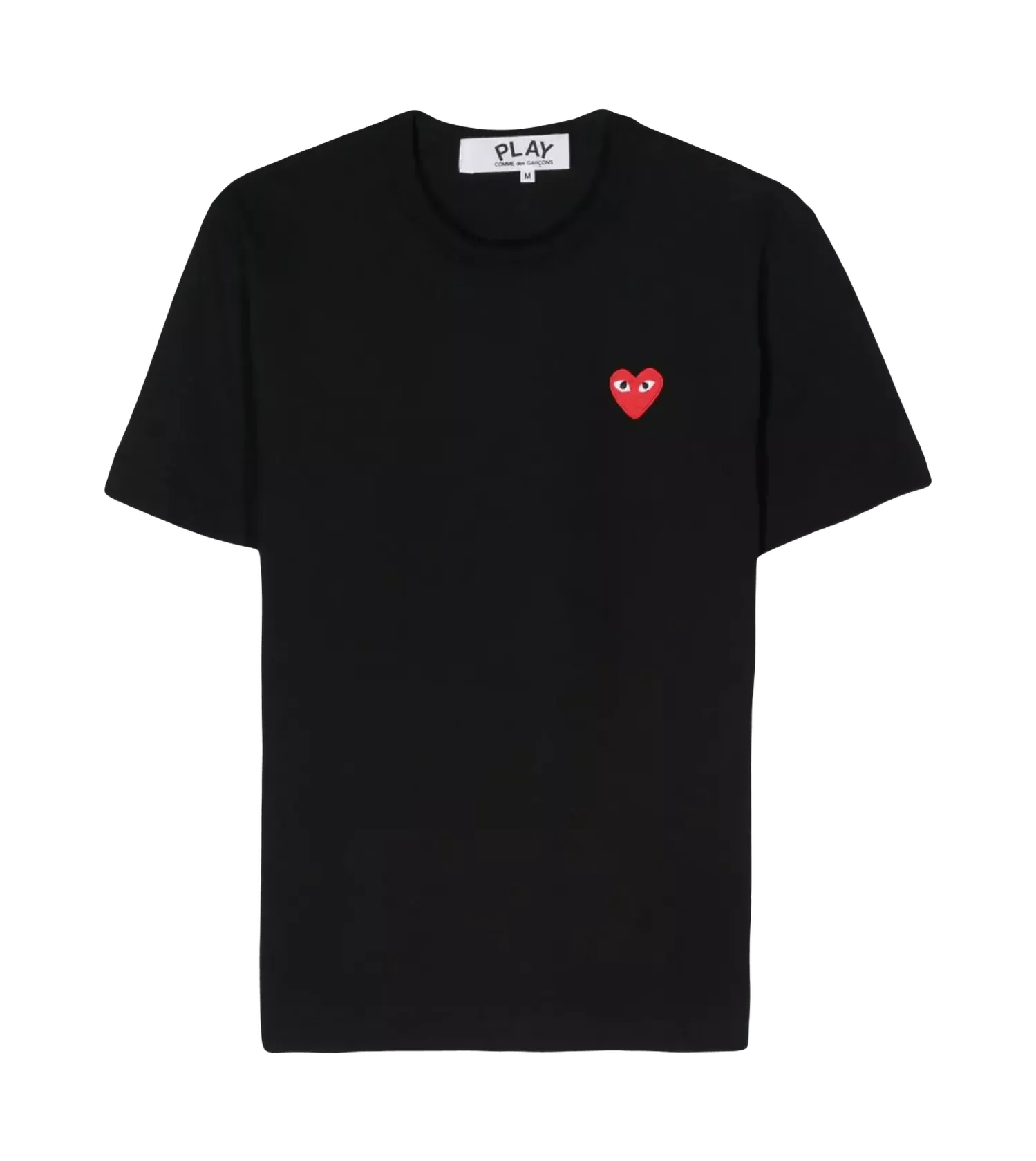 Comme des Garcons Play - T-Shirt mit Herz-Patch - Größe M - schwarz Comme des Garcons Play - T-Shirt mit Herz-Patch - Größe M - schwarz