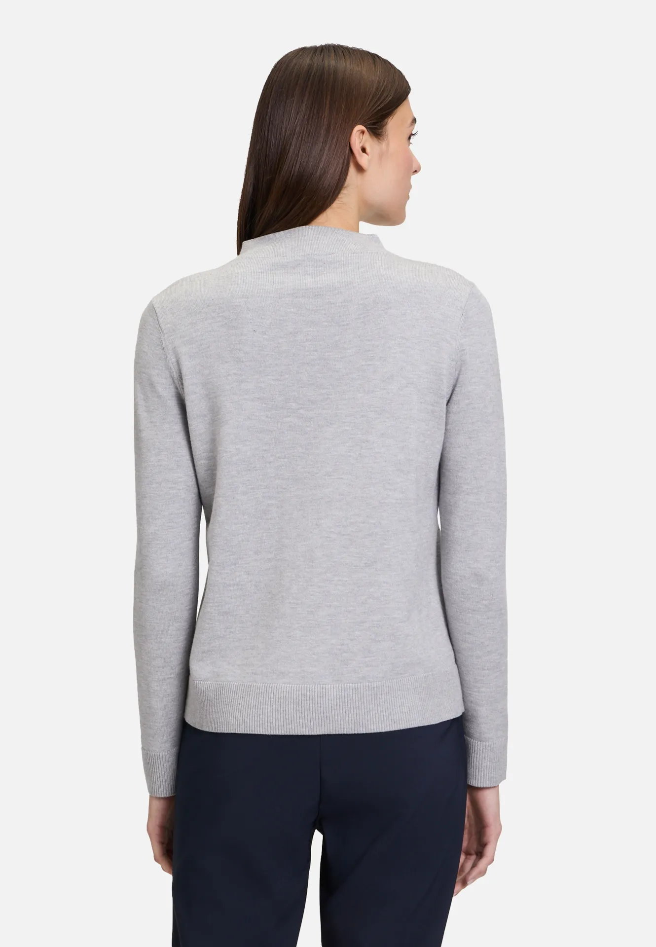 Basic-Strickpullover mit Stehkragen Basic-Strickpullover mit Stehkragen