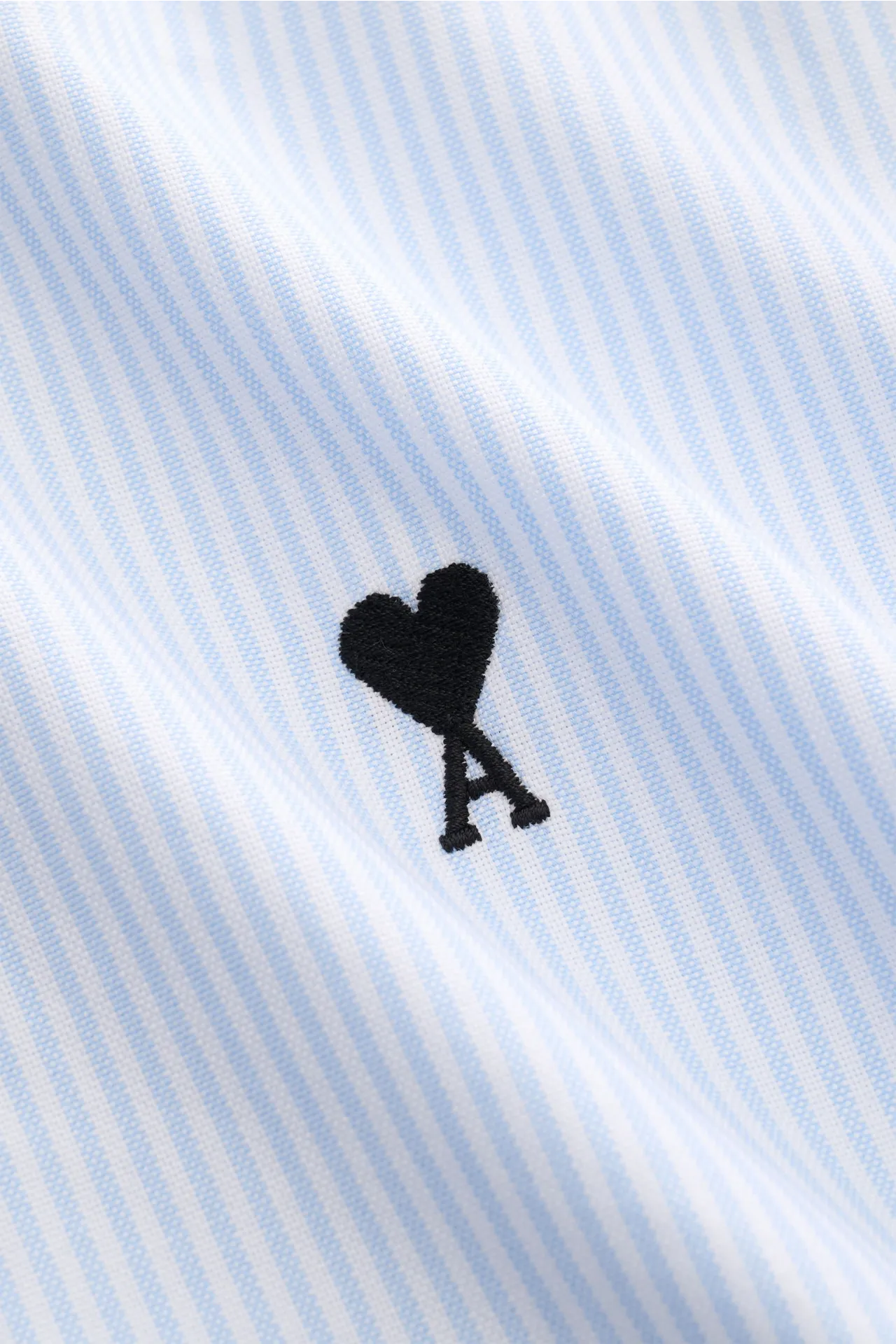 Ami Paris - Herren - Oxford-Hemd Button-Down-Kragen hellblau/weiß gestreift – Bild 4