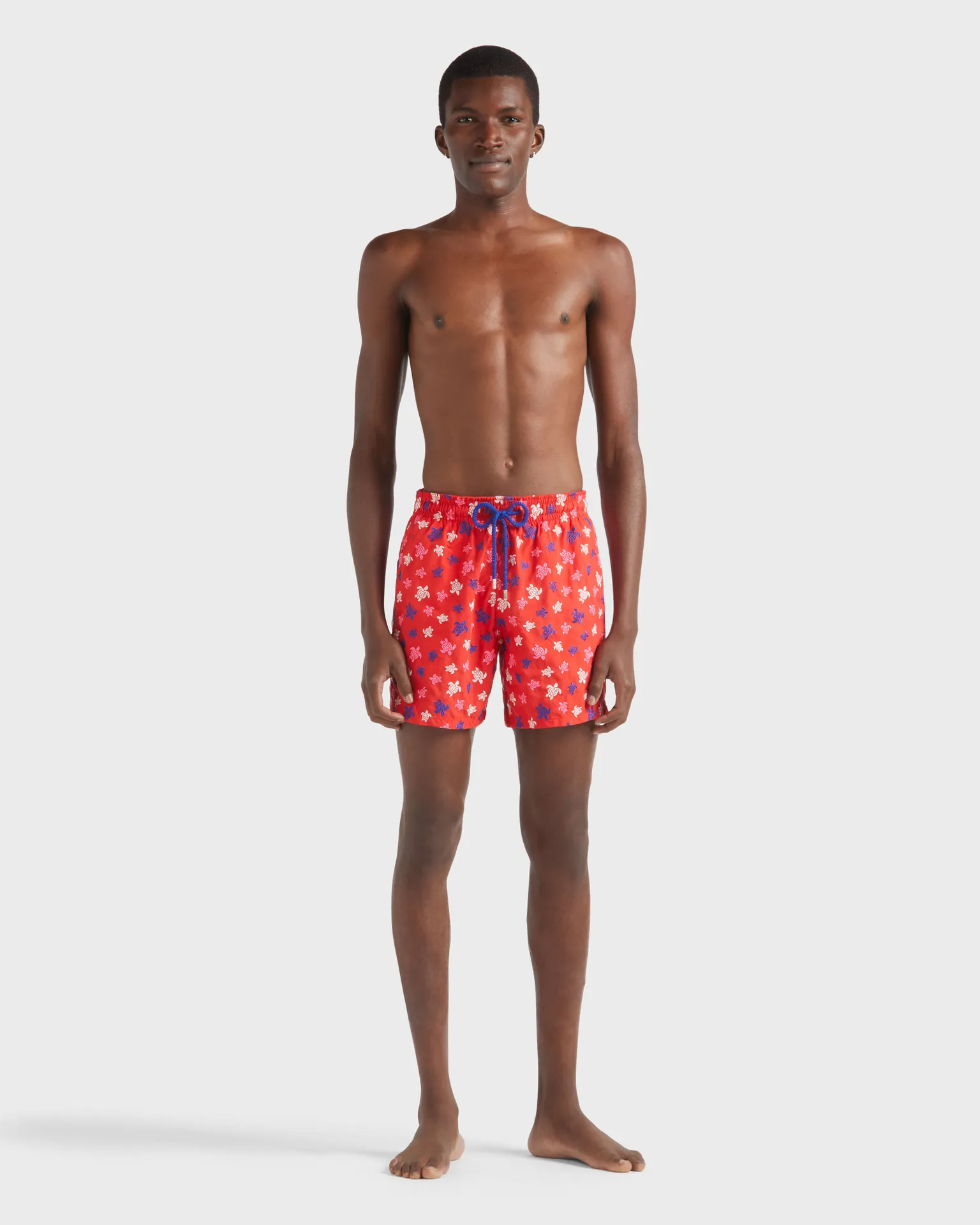 Vilebrequin - Ronde Des Tortues Badeshorts Mit Stickerei Für Herren – Limitierte Serie - Bademode - Mistral - Rot - Größe M – Bild 3