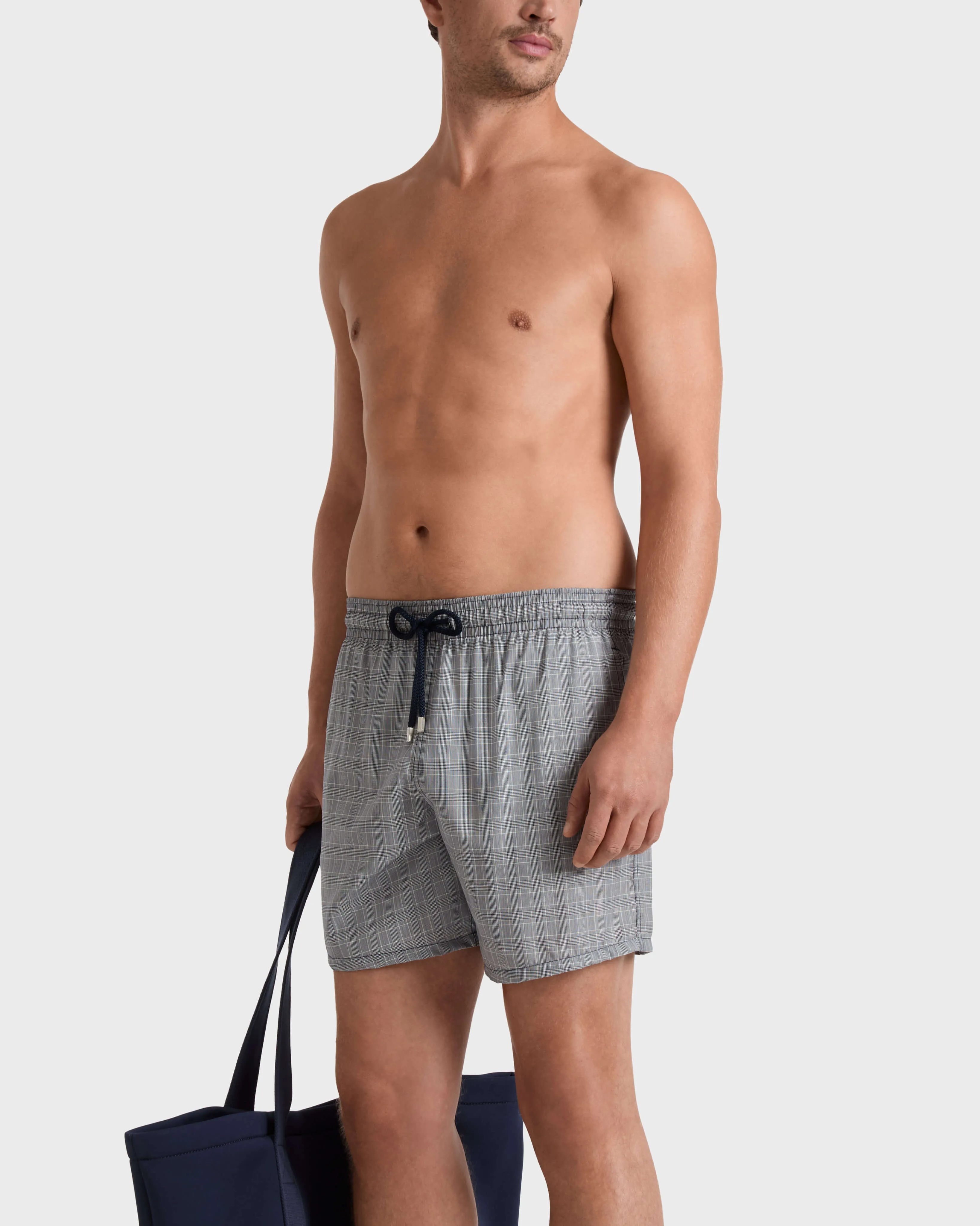 Vilebrequin - Prince Of Wales Check Badeshorts Aus Ultradünner Wolle Für Herren - Bademode - Moopea - Blau - Größe XXL – Bild 3