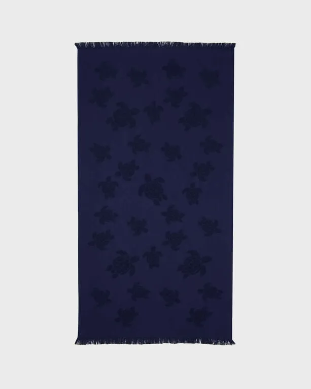 Vilebrequin - Strandtuch Aus Bio-baumwolle Schildkröten-jacquard - Strandtuch - Santah - Blau - Größe OSFA Vilebrequin - Strandtuch Aus Bio-baumwolle Schildkröten-jacquard - Strandtuch - Santah - Blau - Größe OSFA