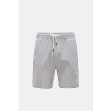 04651/ A trip in a bag - Herren - Seersucker-Badeshorts %27Seersucker Swim%27 graublau/weiß gestreift 04651/ A trip in a bag - Herren - Seersucker-Badeshorts %27Seersucker Swim%27 graublau/weiß gestreift