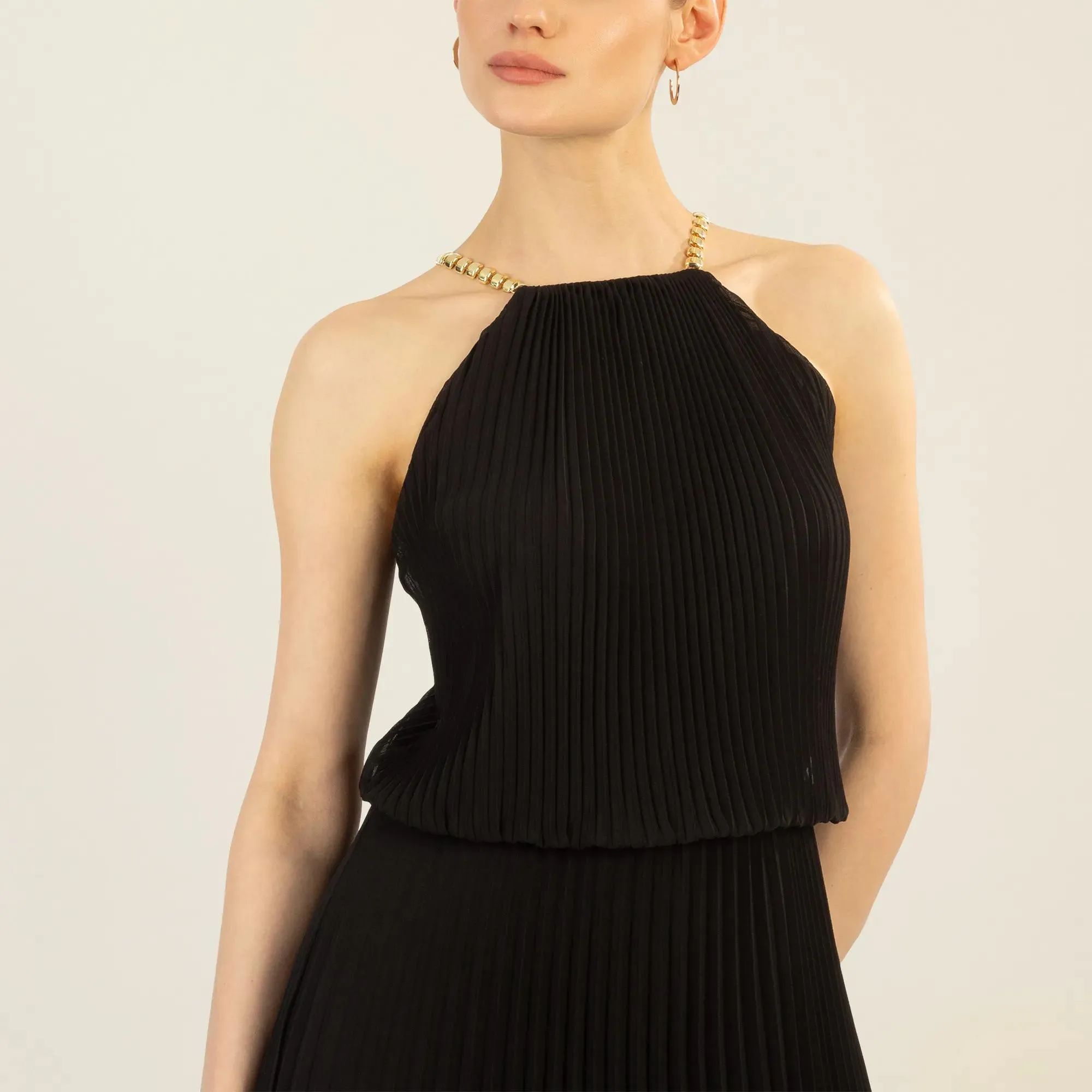 Apart - Plisseekleid - Größe 38 - schwarz – Bild 3