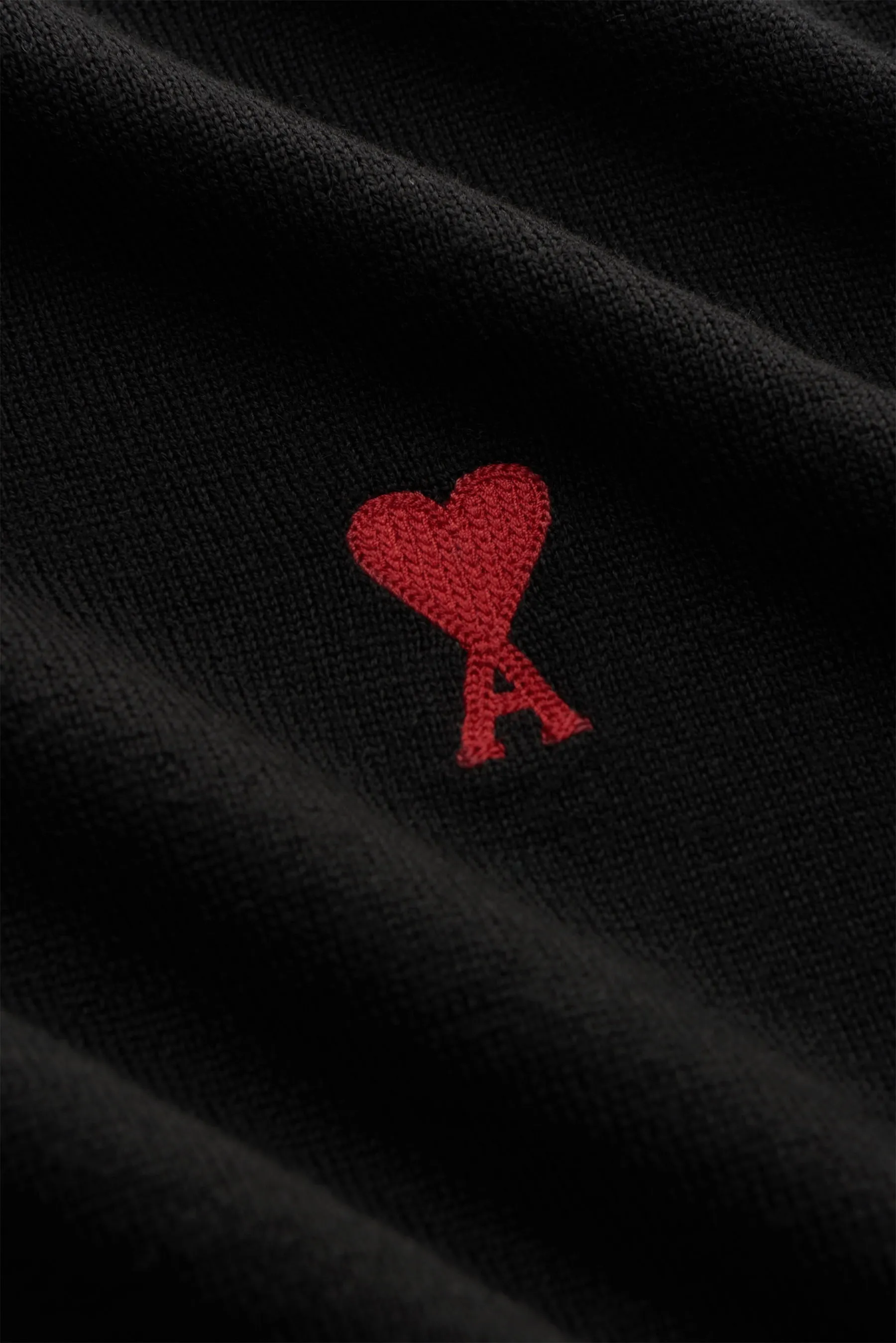 Ami Paris - Herren - Merino Rundhalspullover schwarz – Bild 4