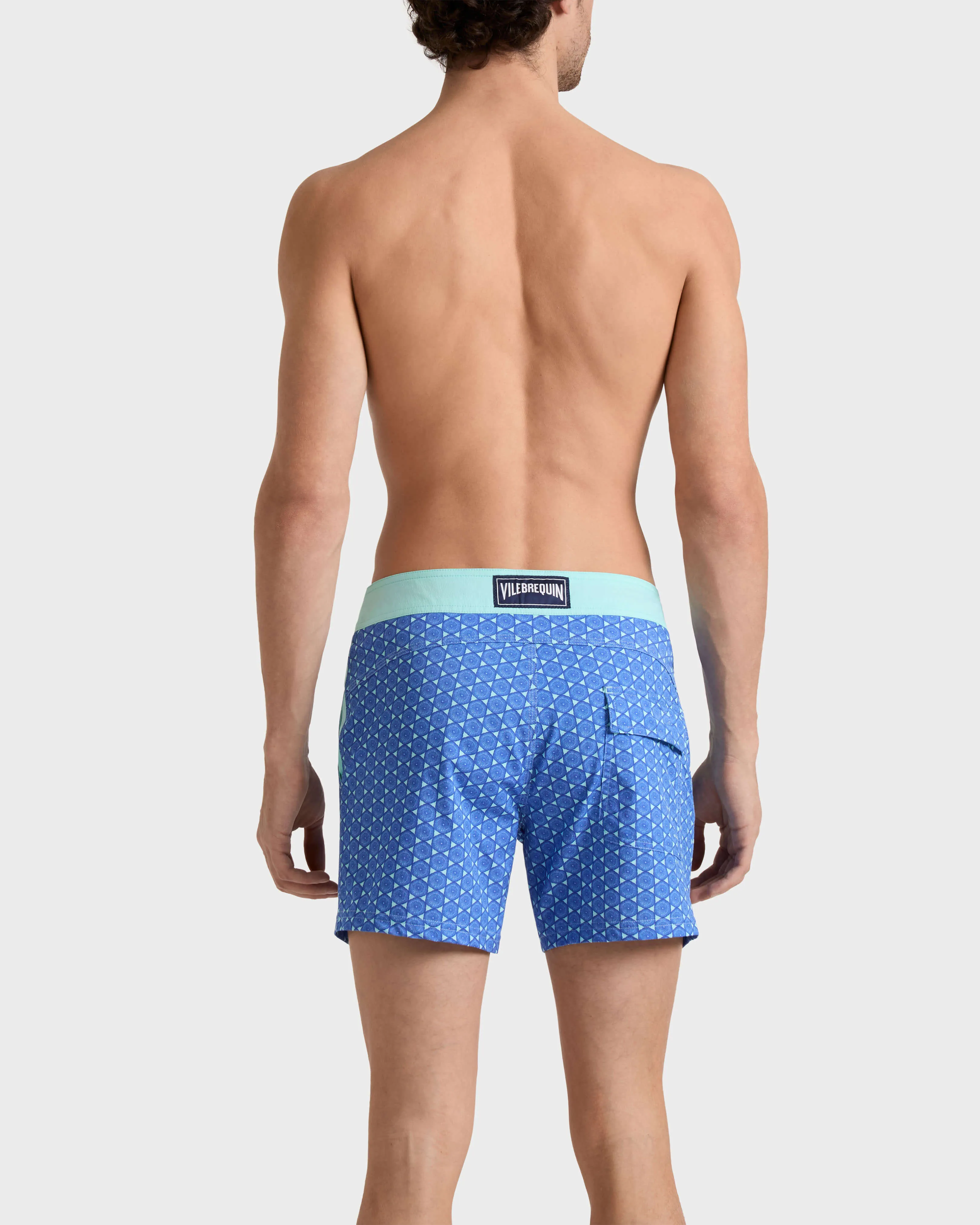 Vilebrequin - Kurze Graphic Urchin Stretch-badeshorts Mit Flachem Bund Für Herren - Bademode - Menise - Blau - Größe S – Bild 4