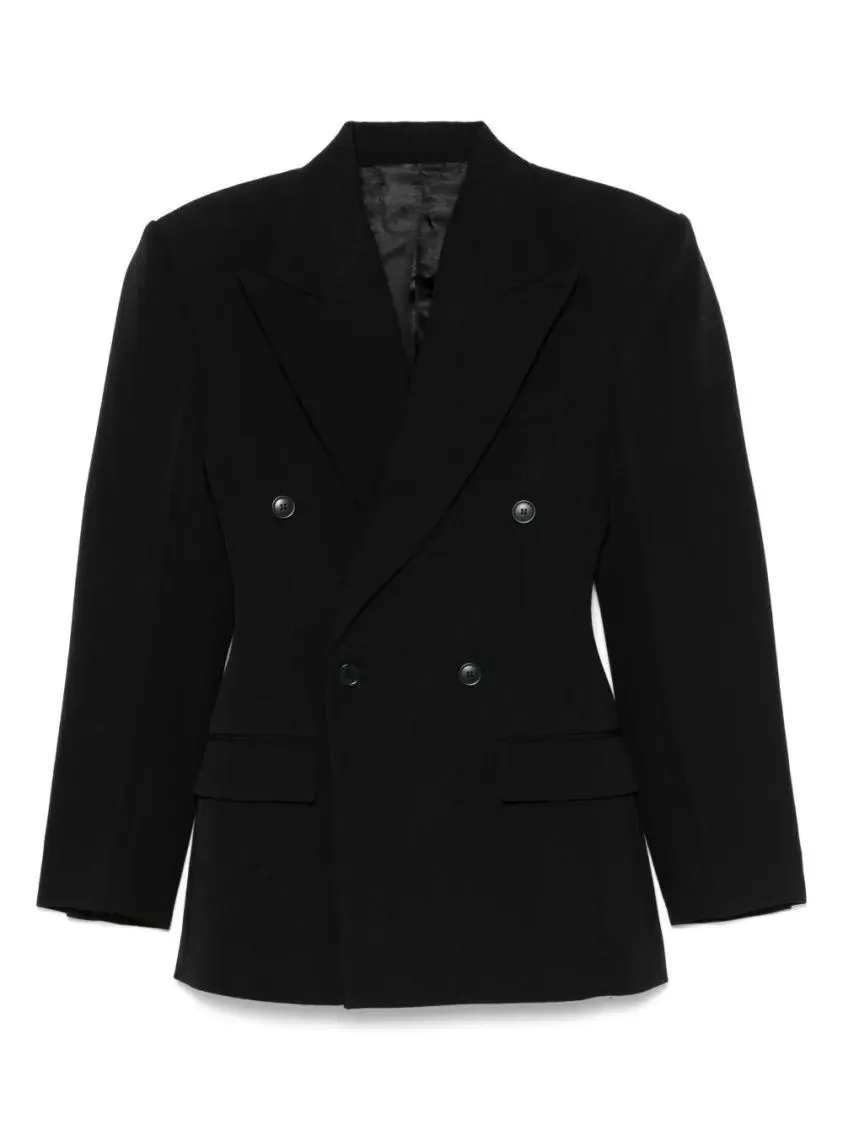 PHOEBE PHILO - Structured Shoulder Tailored Jacket With Double-Br - Größe 34 - schwarz PHOEBE PHILO - Structured Shoulder Tailored Jacket With Double-Br - Größe 34 - schwarz