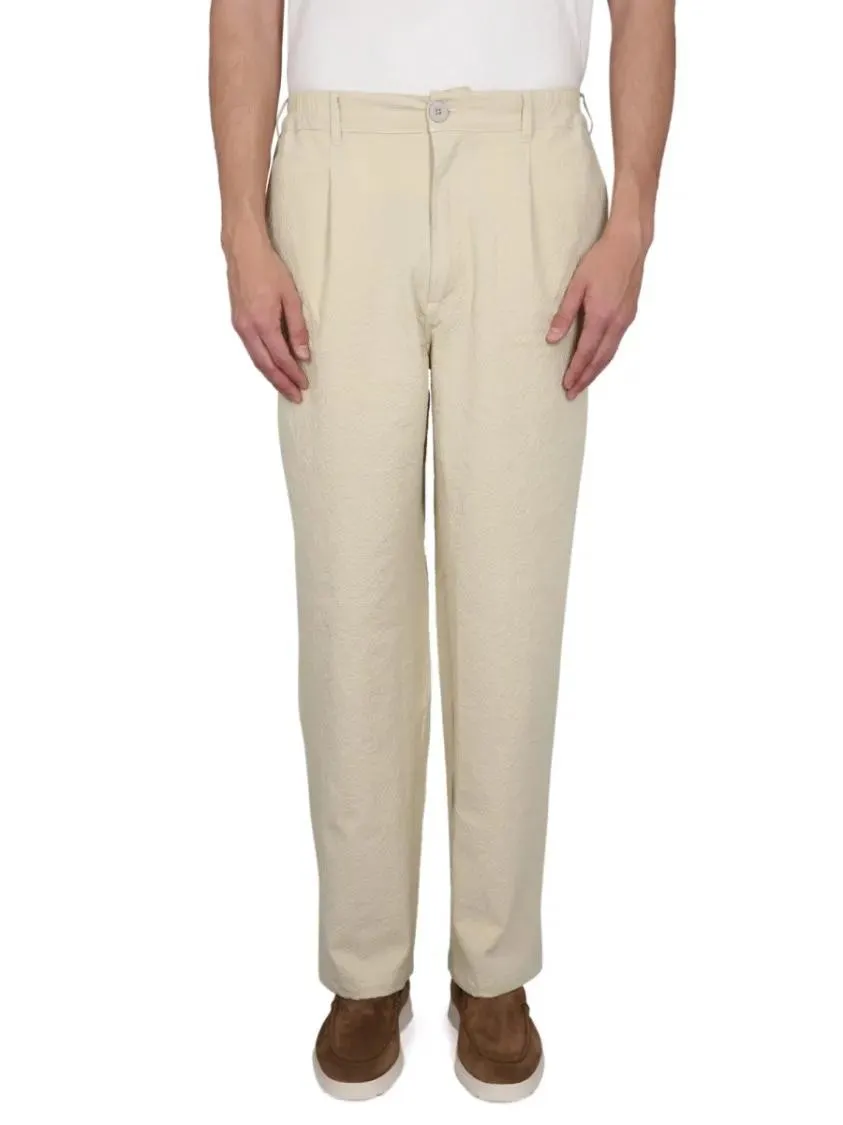 Howlin - Relaxed-Fit Textured Cotton Pants - Größe XL - beige Howlin - Relaxed-Fit Textured Cotton Pants - Größe XL - beige