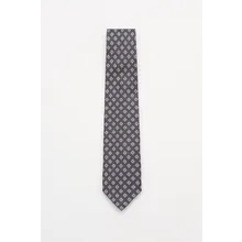 Bigi - Herren - Seidenkrawatte %27Nilo%27 dunkelgrau/hellblau/weiß gemustert Bigi - Herren - Seidenkrawatte %27Nilo%27 dunkelgrau/hellblau/weiß gemustert