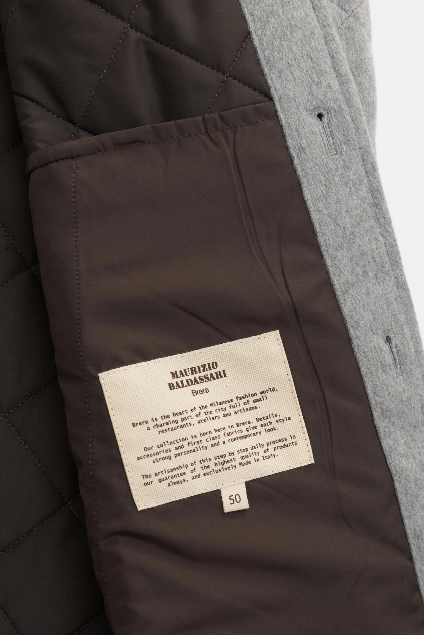 Maurizio Baldassari - Herren - Cashmere Steppjacke grau – Bild 5