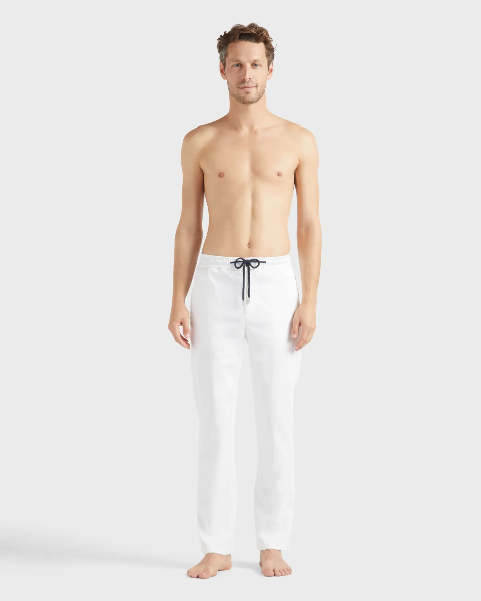 Vilebrequin - Hose Aus Tencel-satin Mit Elastischem Bund Für Herren - Jeanshose - Clemence - Weiss - Größe 42 – Bild 3