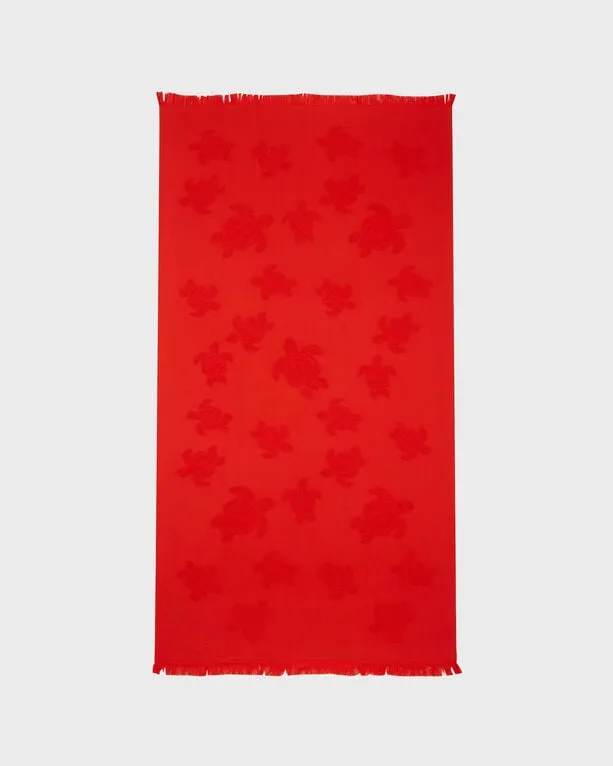 Vilebrequin - Strandtuch Aus Bio-baumwolle Schildkröten-jacquard - Strandtuch - Santah - Rot - Größe OSFA Vilebrequin - Strandtuch Aus Bio-baumwolle Schildkröten-jacquard - Strandtuch - Santah - Rot - Größe OSFA