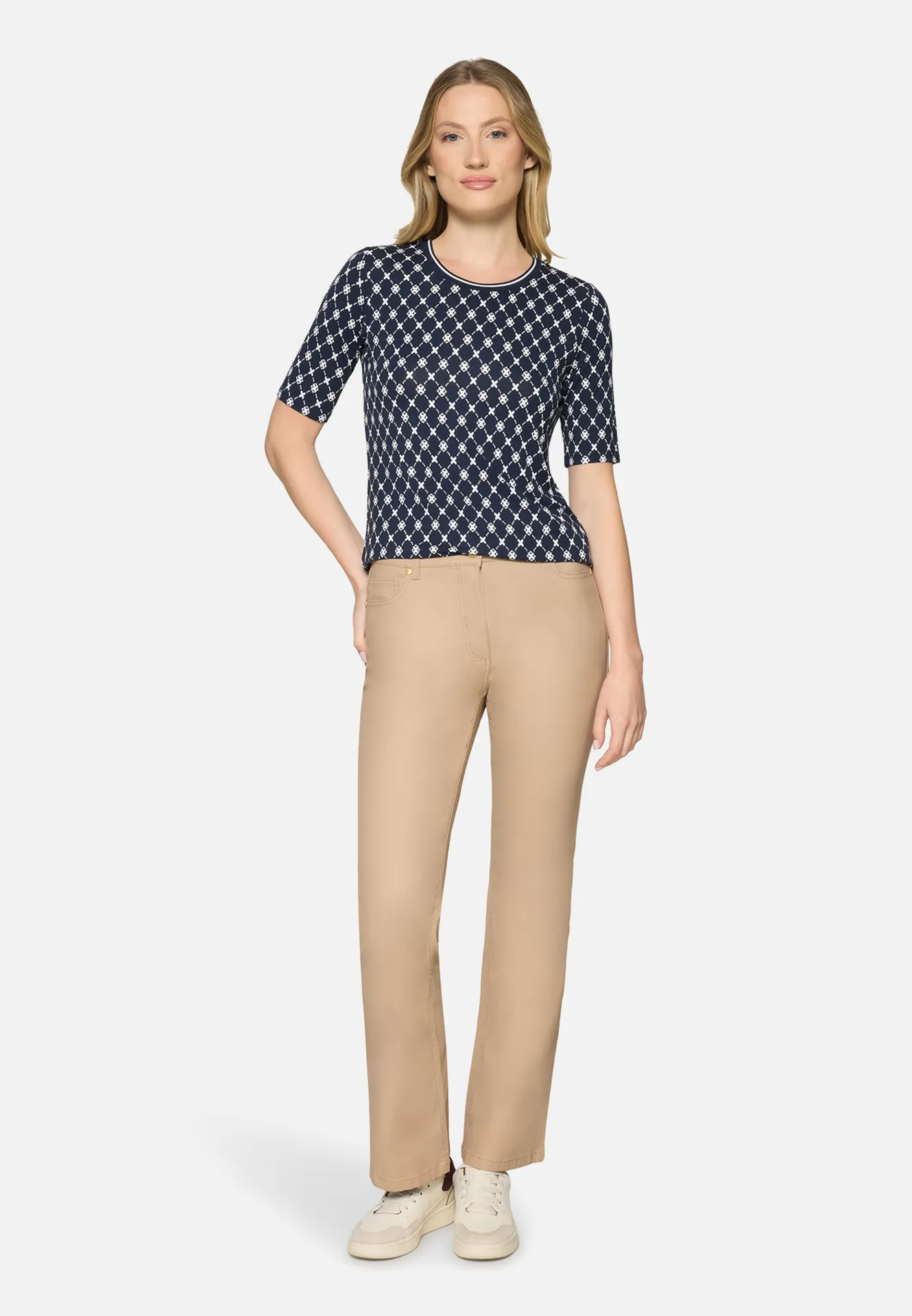 Basic Shirt mit Rippbündchen – Bild 2