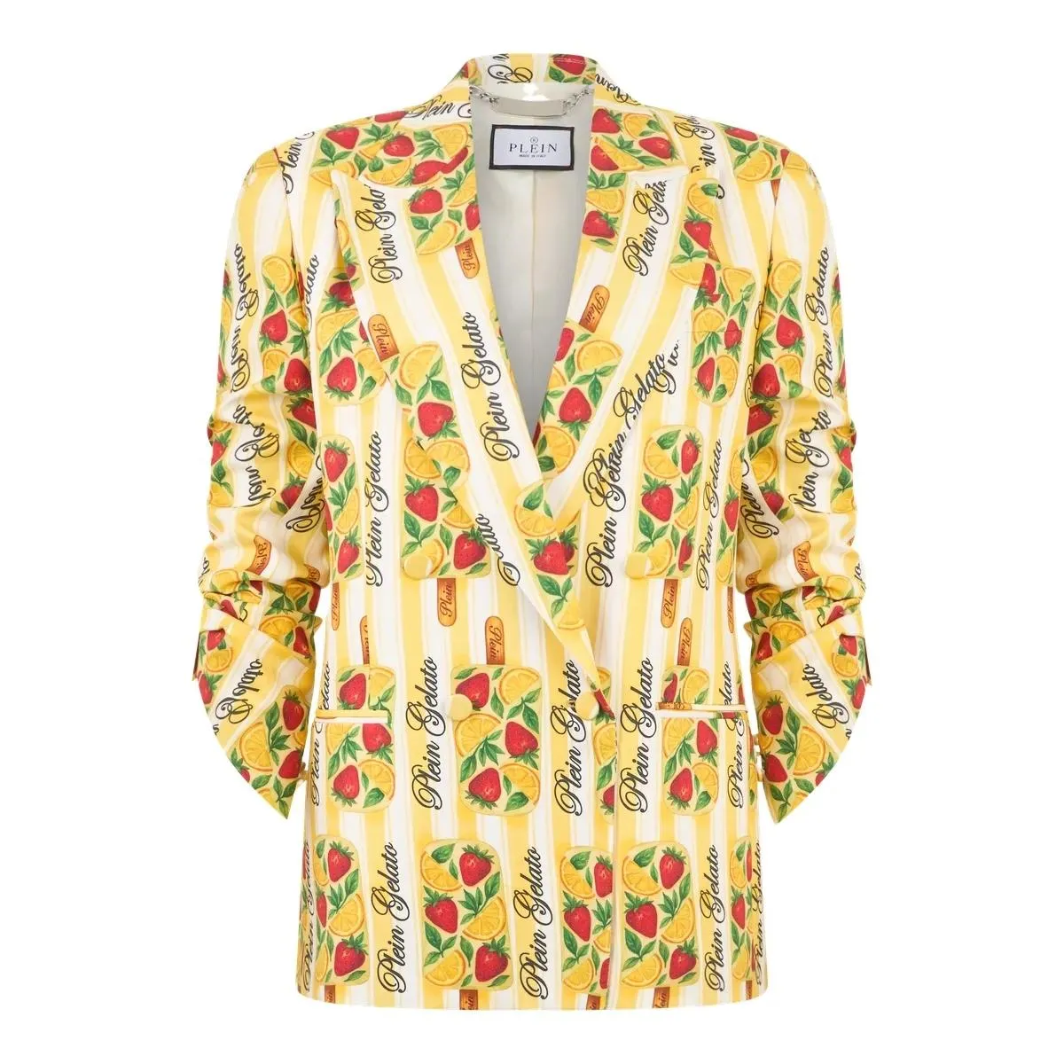 Philipp Plein - Double-Breasted Duke Blazer Plein Gelato - Größe XS - gelb Philipp Plein - Double-Breasted Duke Blazer Plein Gelato - Größe XS - gelb