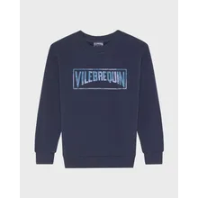Vilebrequin - Sweatshirt Aus Bio-baumwolle Mit Geflocktem Vilebrequin-logo Für Kinder - Sweatshirt - Garibou - Blau - Größe 14 Vilebrequin - Sweatshirt Aus Bio-baumwolle Mit Geflocktem Vilebrequin-logo Für Kinder - Sweatshirt - Garibou - Blau - Größe 14