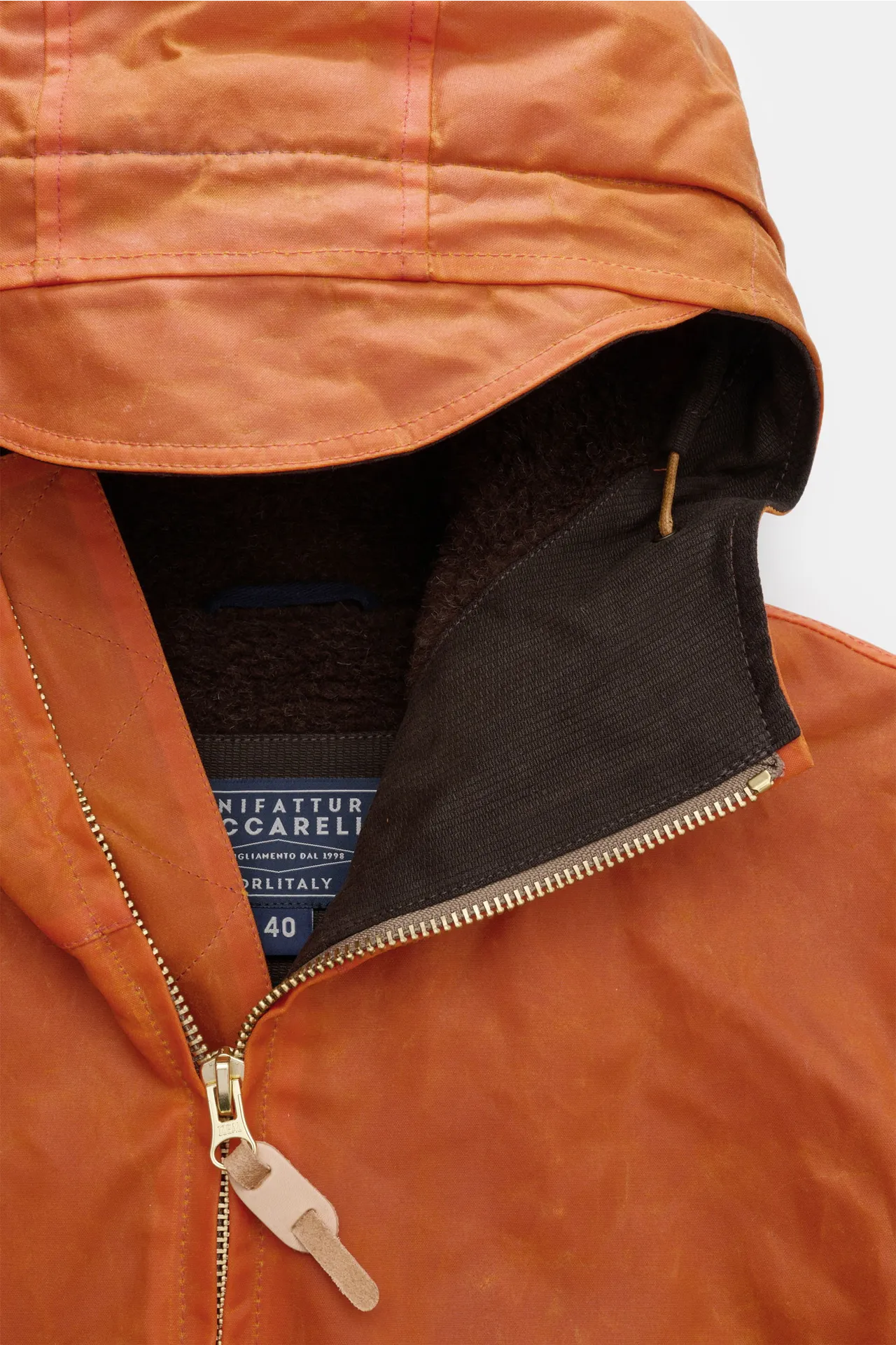 Manifattura Ceccarelli - Herren - Wachsjacke 'Blazer Coat' orange – Bild 3