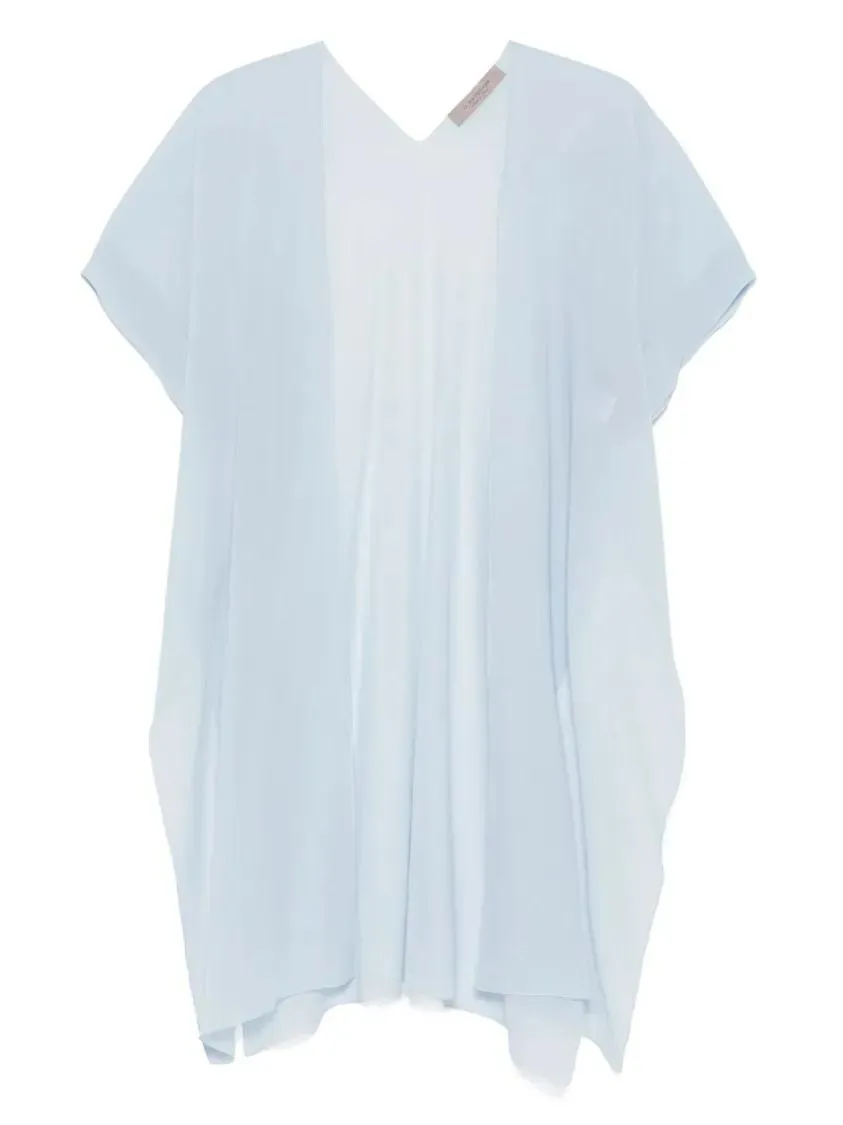 D. Exterior - Open-Front Sweater With Side Slits - Größe II - blue D. Exterior - Open-Front Sweater With Side Slits - Größe II - blue