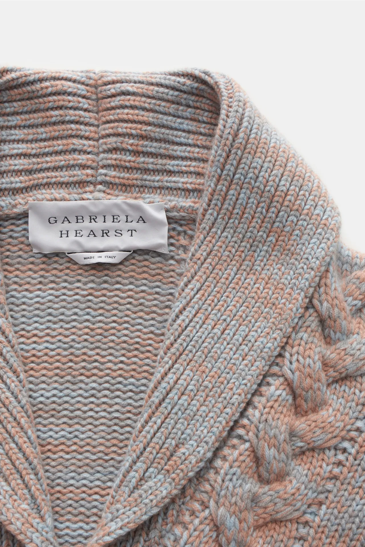 Gabriela Hearst - Herren - Cashmere Cardigan 'Rivera' pastellblau/hellgrau/hellbraun – Bild 2