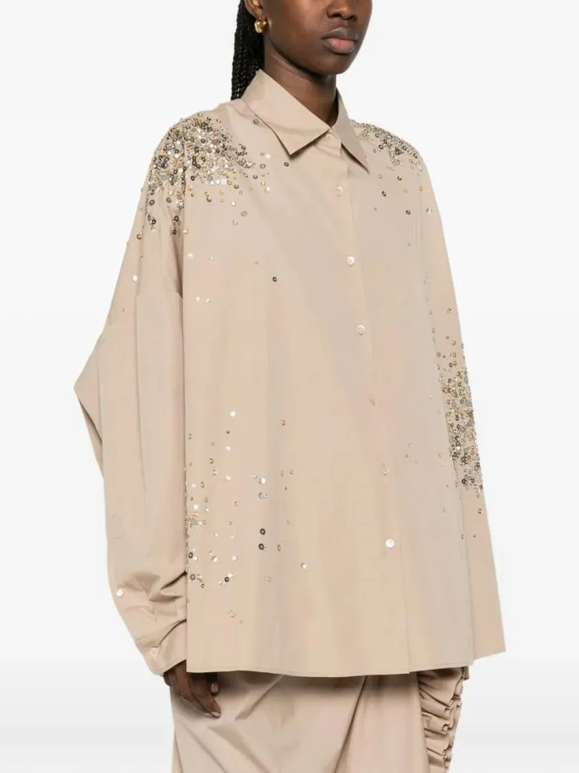 Dries Van Noten - Boxy Cotton Shirt - Größe S - beige – Bild 4