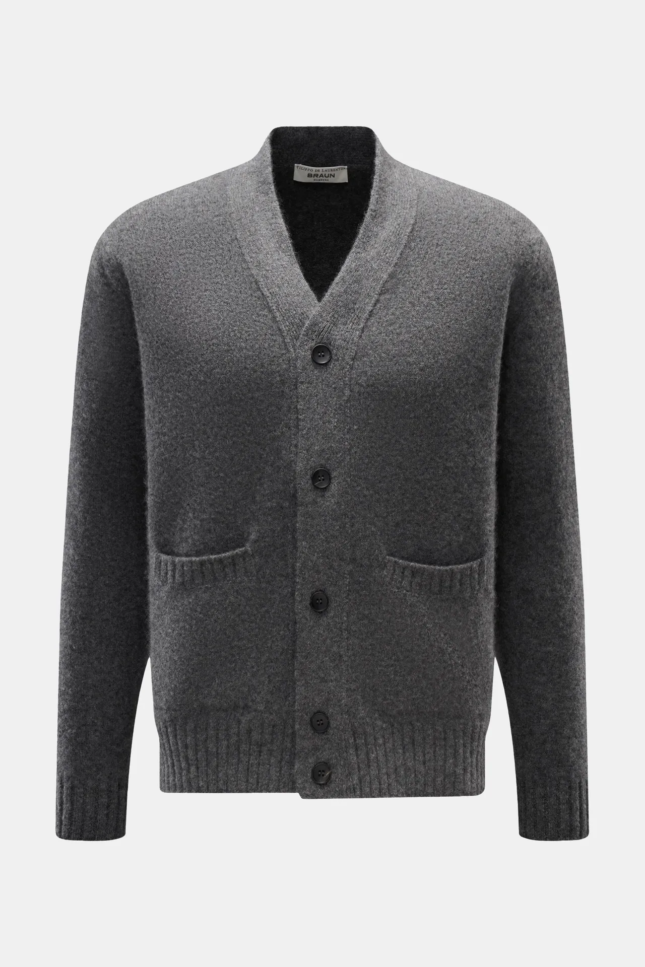 Filippo de Laurentiis - Herren - Cardigan dunkelgrau meliert Filippo de Laurentiis - Herren - Cardigan dunkelgrau meliert