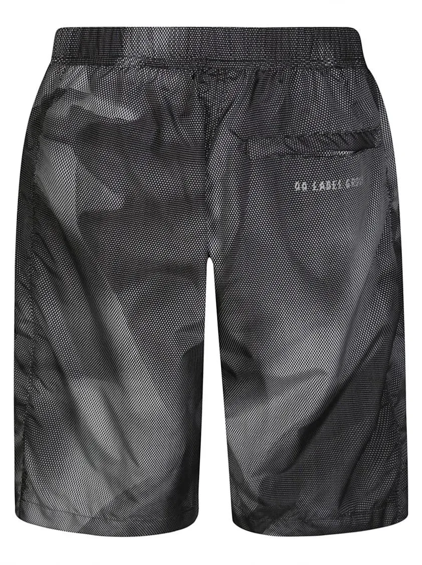 44 Label Group - Crinkled Texture Bermuda Shorts With Elastic Waist - Größe 48 - grau 44 Label Group - Crinkled Texture Bermuda Shorts With Elastic Waist - Größe 48 - grau