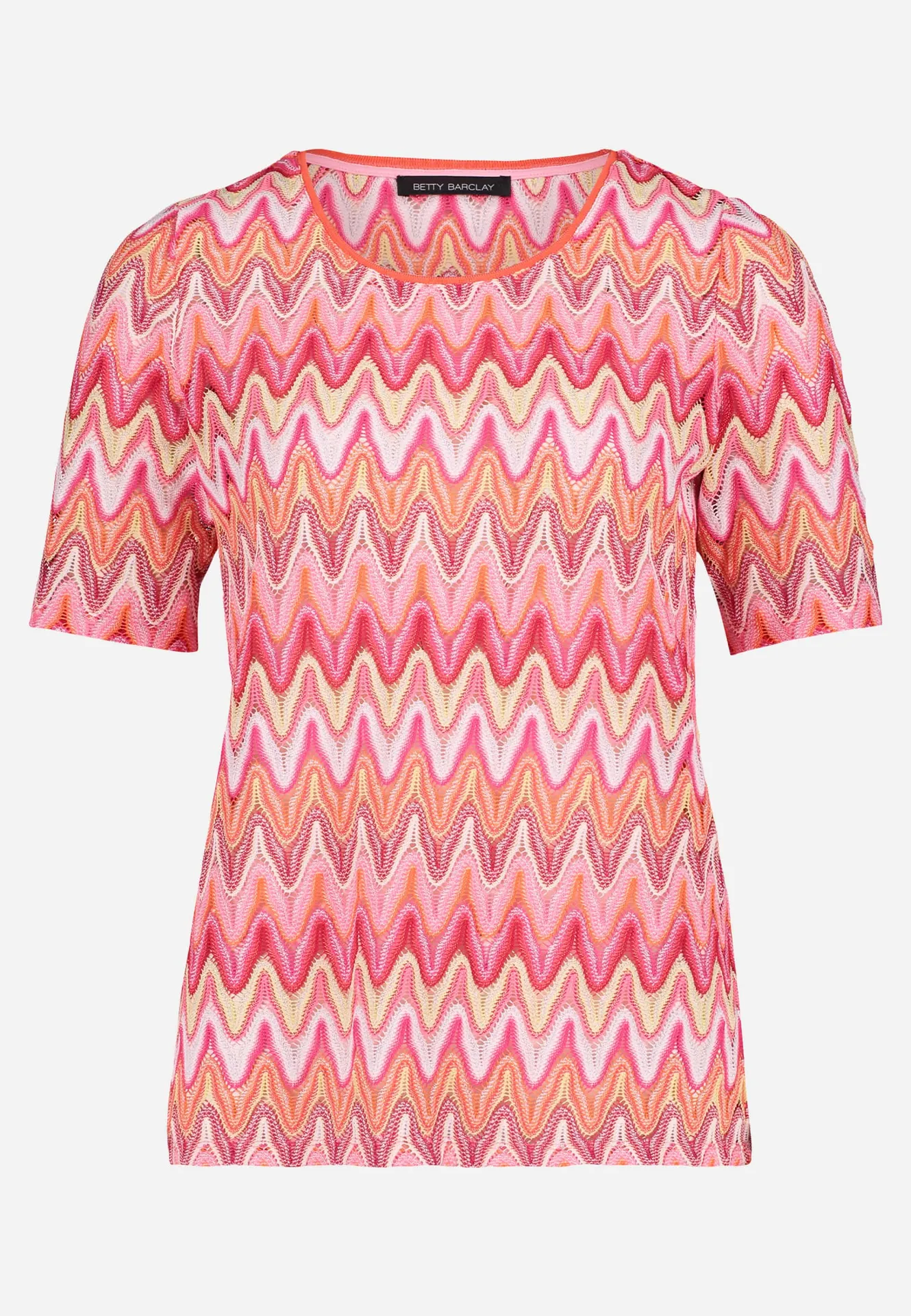 Spitzenshirt mit Rippbündchen – Bild 3