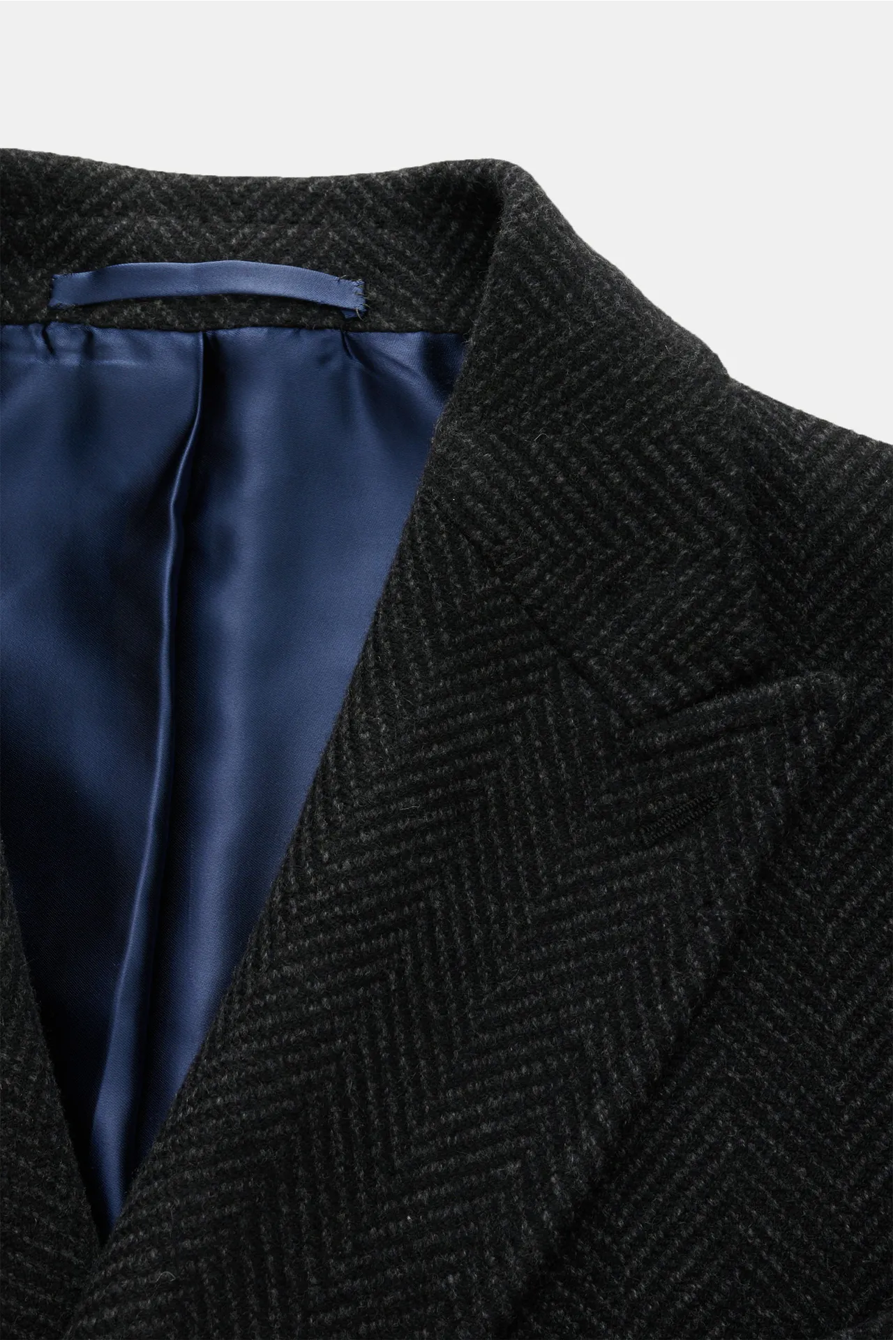 Stile Latino - Herren - Cashmere Mantel 'Eros' dunkelgrau/schwarz gemustert – Bild 3