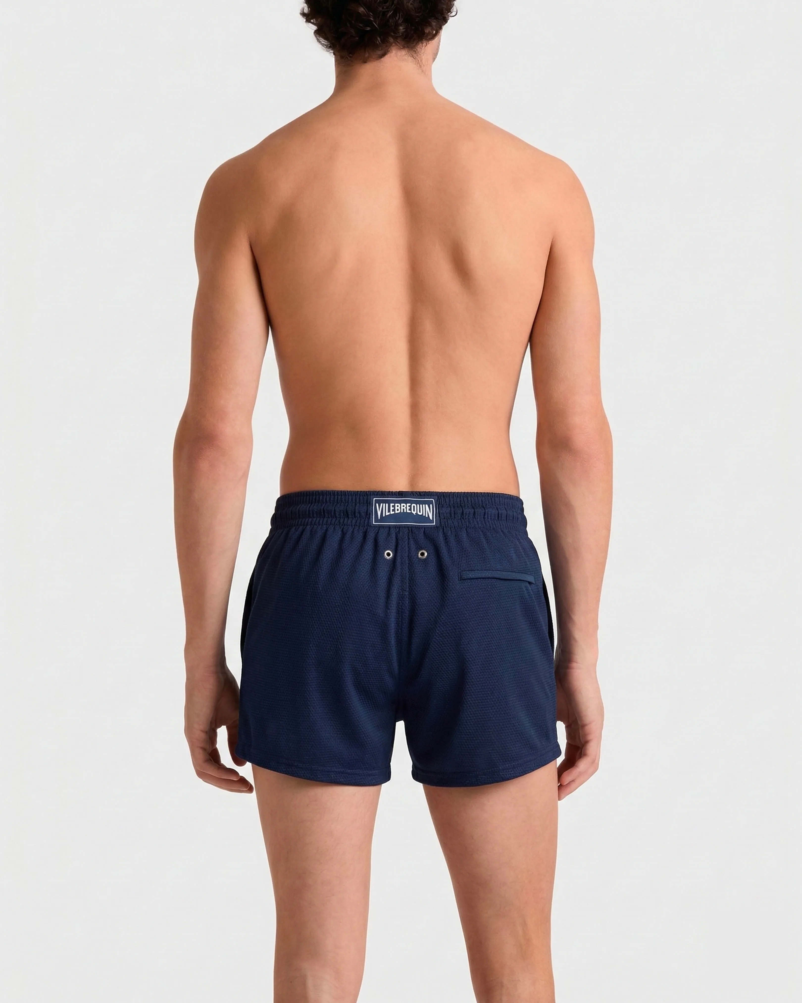 Vilebrequin - Micro Carreaux – Vilebrequin X The Woolmark Company Badeshorts Für Herren Aus Wolle - Bademode - Milton - Blau - Größe XXXL – Bild 4