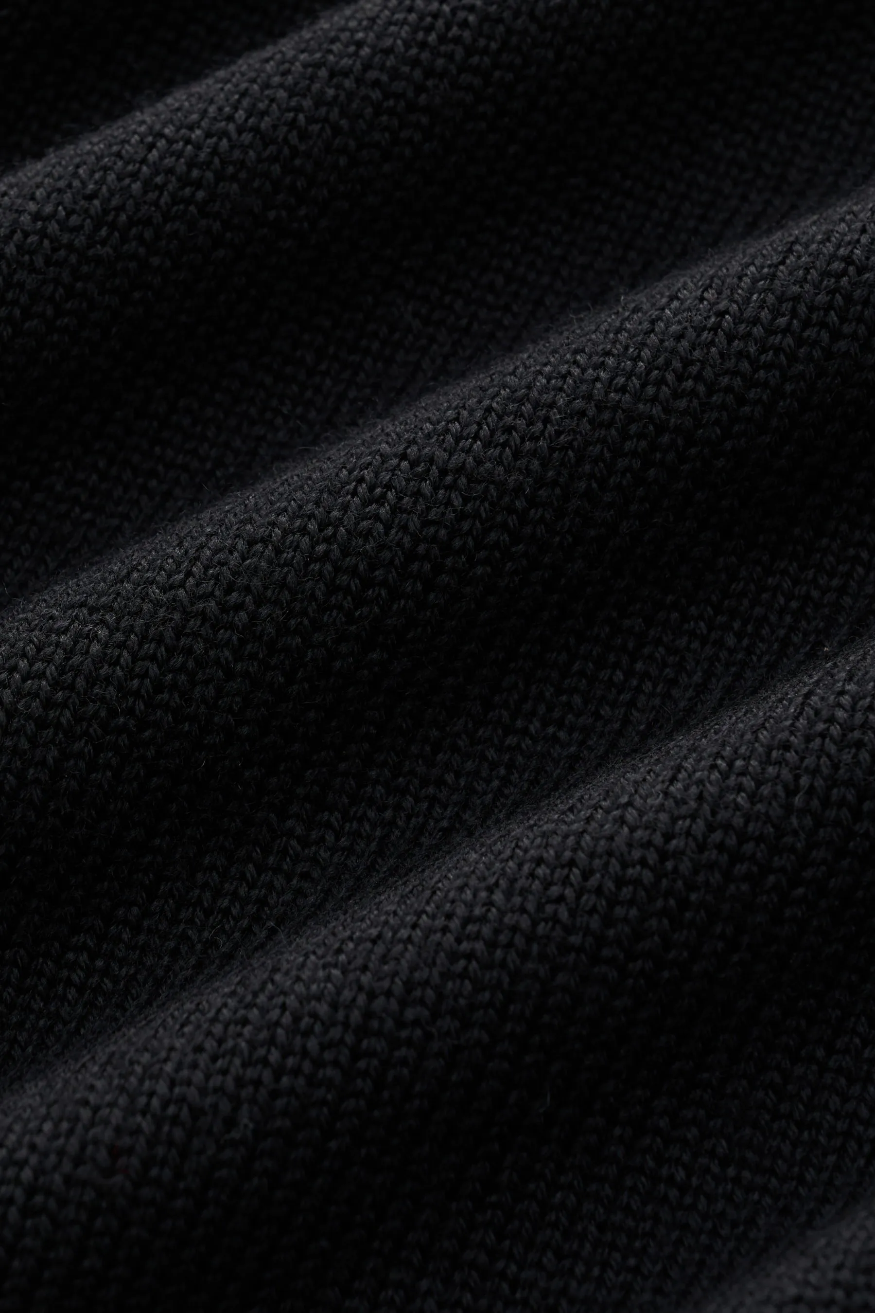 B.F. Knitwear - Herren - Merino Rundhalspullover schwarz – Bild 4