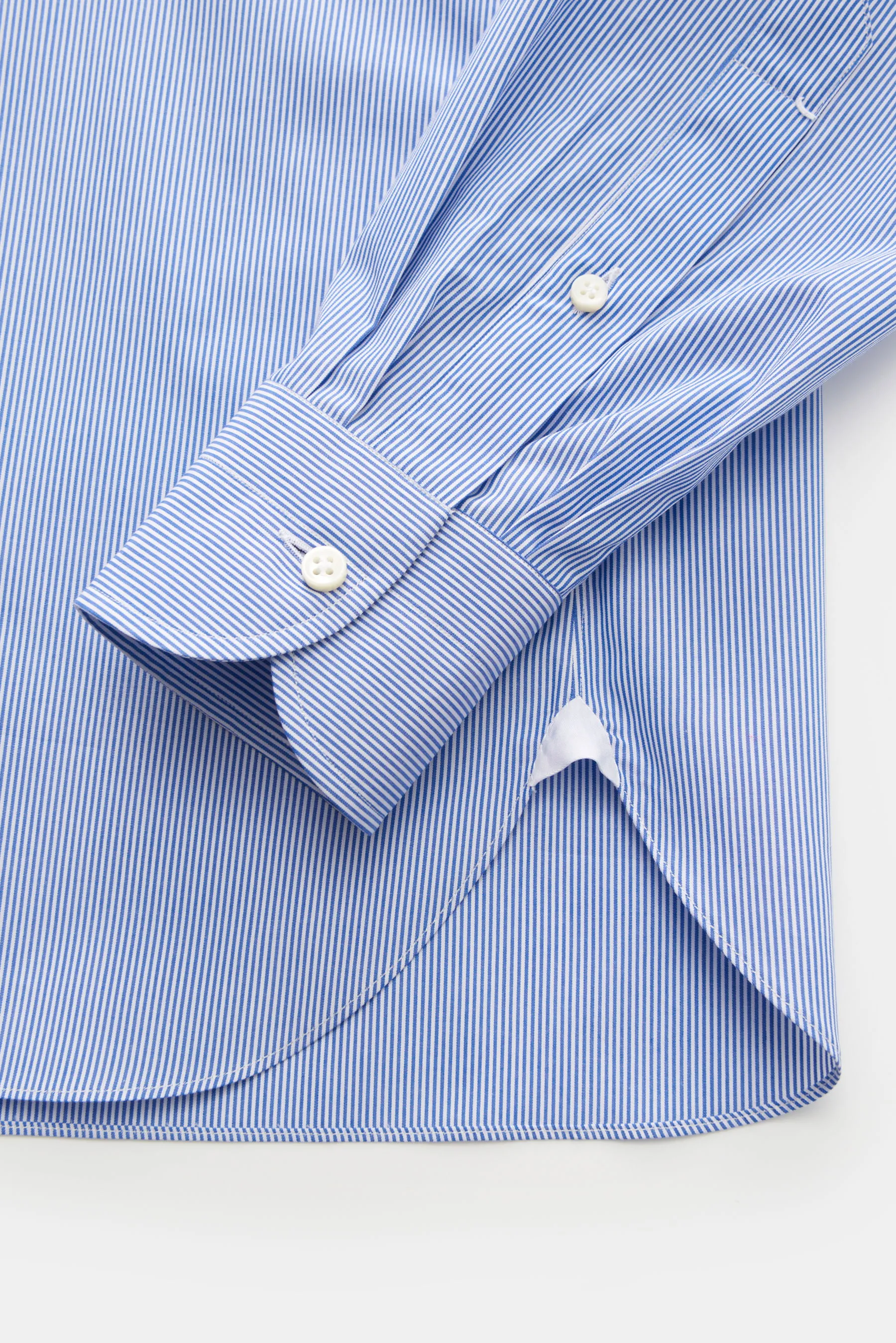 Giampaolo - Herren - Business Hemd Haifisch-Kragen graublau/weiß gestreift – Bild 3