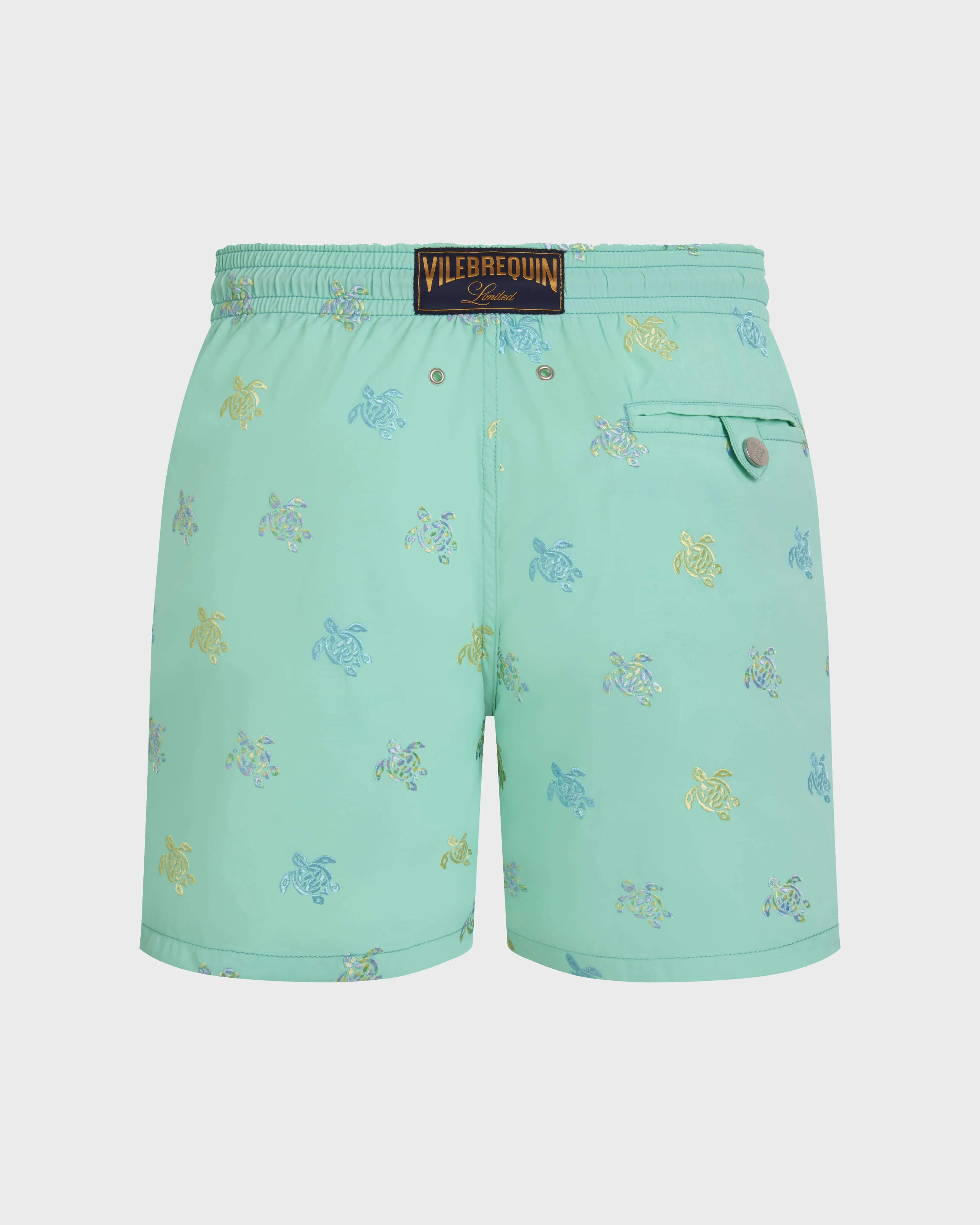 Vilebrequin - Herren-badeshorts Micro Tortues Diagonales Bestickt – Limitierte Auflage - Bademode - Mistral - Grün - Größe 5XL – Bild 2