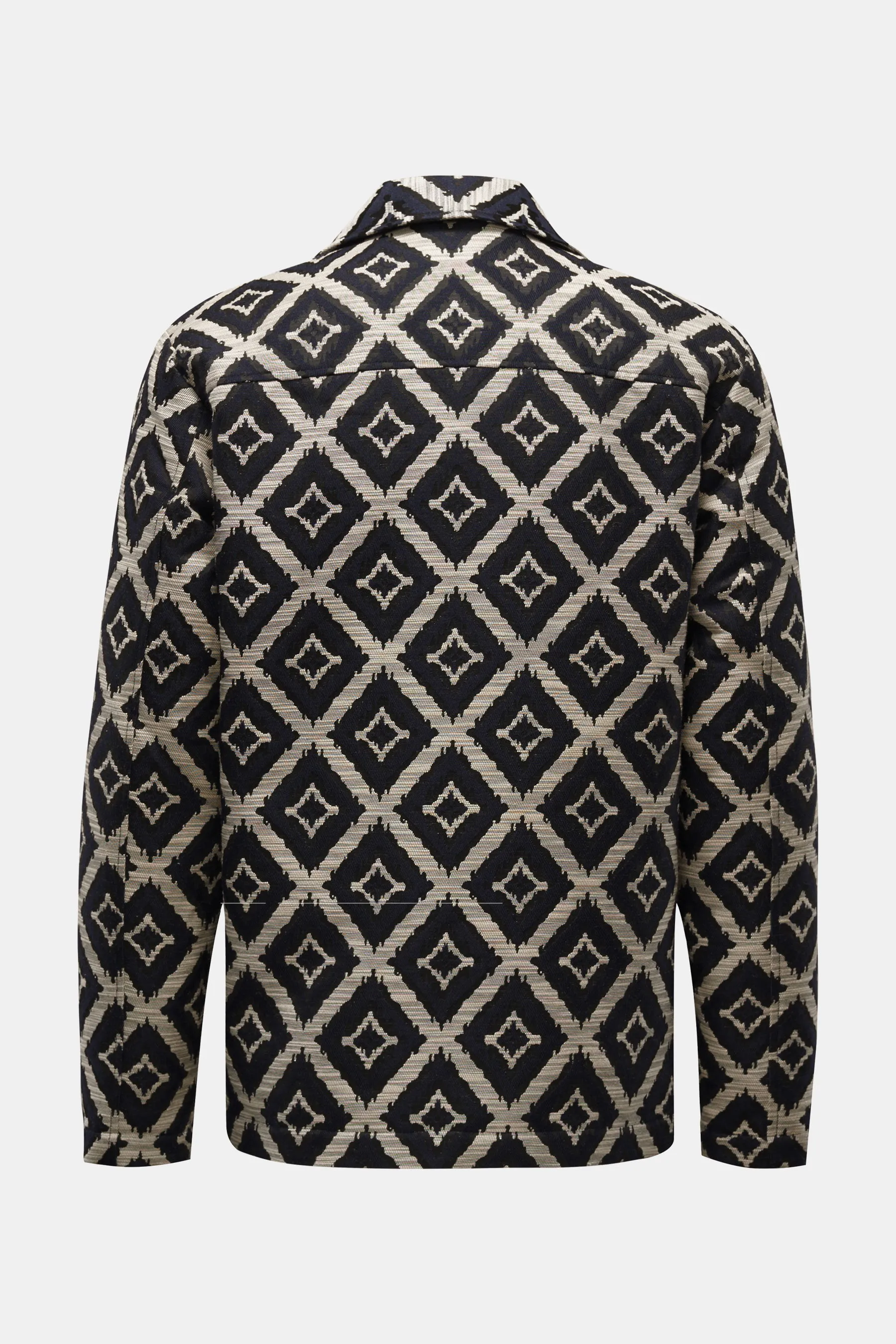 NN.07 - Herren - Jacquard-Jacke 'Clyde' navy/creme/schwarz gemustert – Bild 2