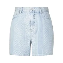 Lala Berlin - Jeansshorts Pippa mit Muster - Größe L - blau Lala Berlin - Jeansshorts Pippa mit Muster - Größe L - blau
