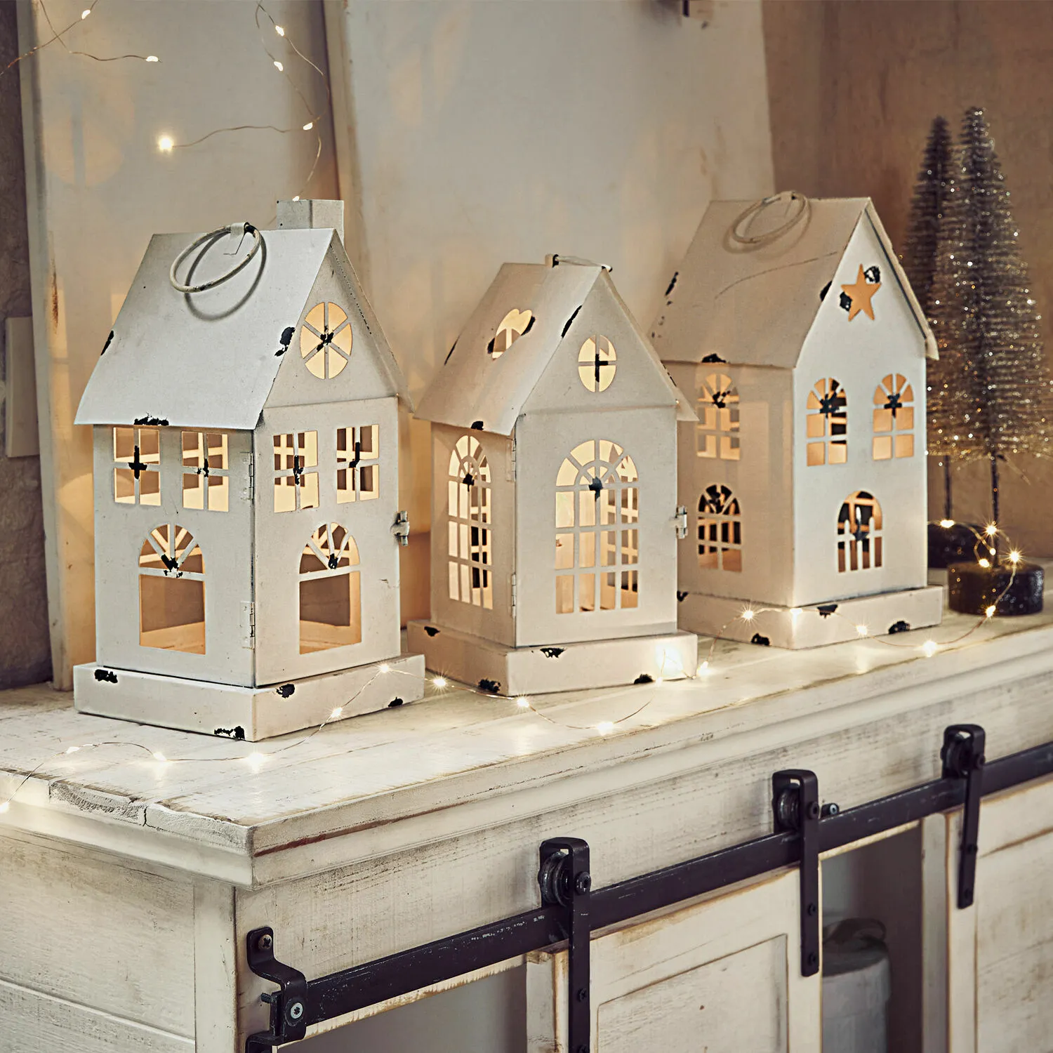 LED-Laterne 3er Set Village LED-Laterne 3er Set Village