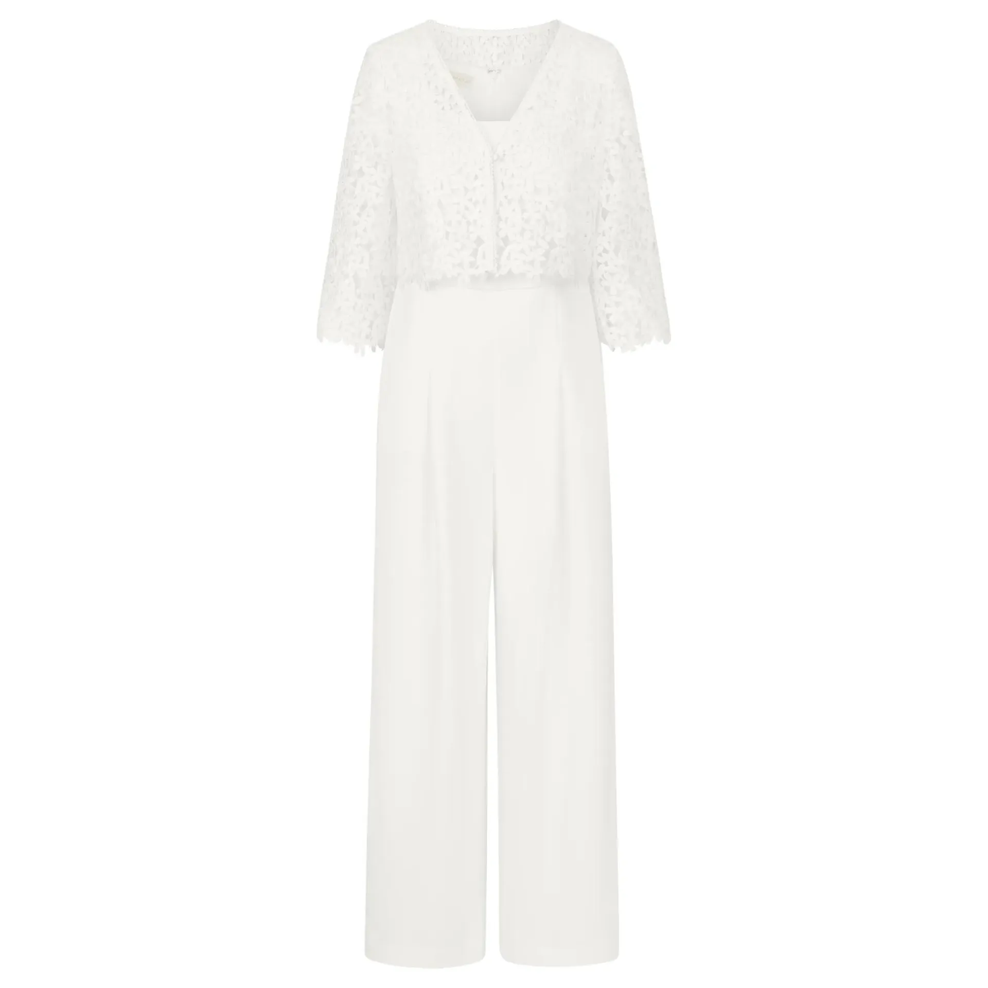 Apart - Hochzeitsoverall mit Spitzenjäckchen - Größe 36 - creme Apart - Hochzeitsoverall mit Spitzenjäckchen - Größe 36 - creme