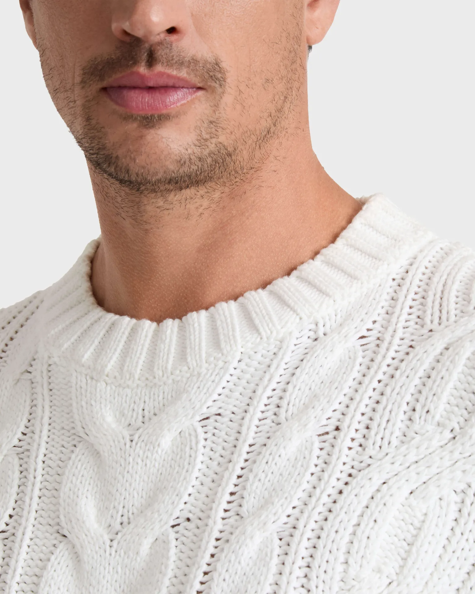 Vilebrequin - Herren Zopfmuster-baumwollpullover - Pullover - Philippe - Weiss - Größe M – Bild 5