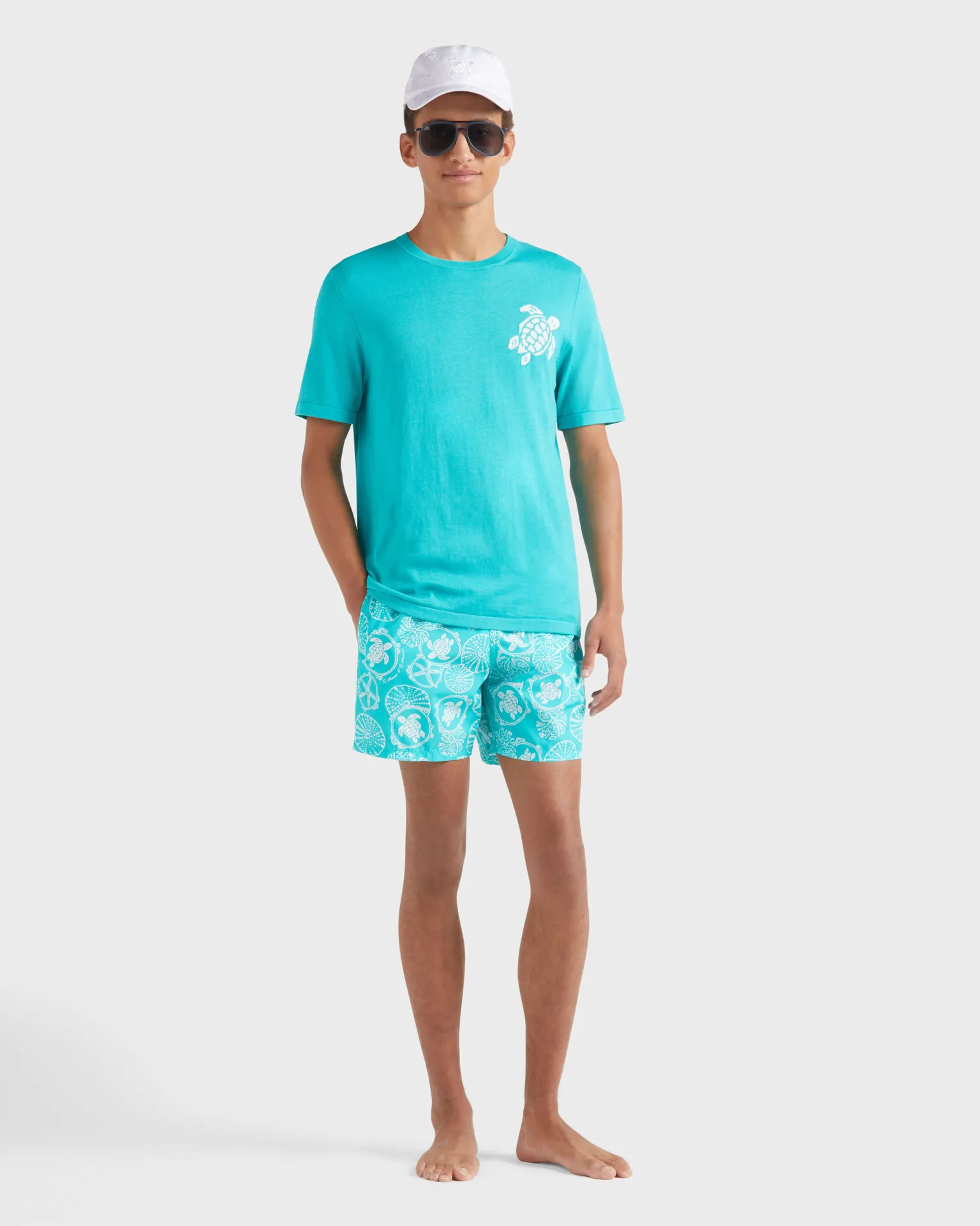 Vilebrequin - Jacquard Turtle T-shirt Aus Baumwolle Für Herren - T-shirt - Cristau - Grün - Größe L – Bild 5