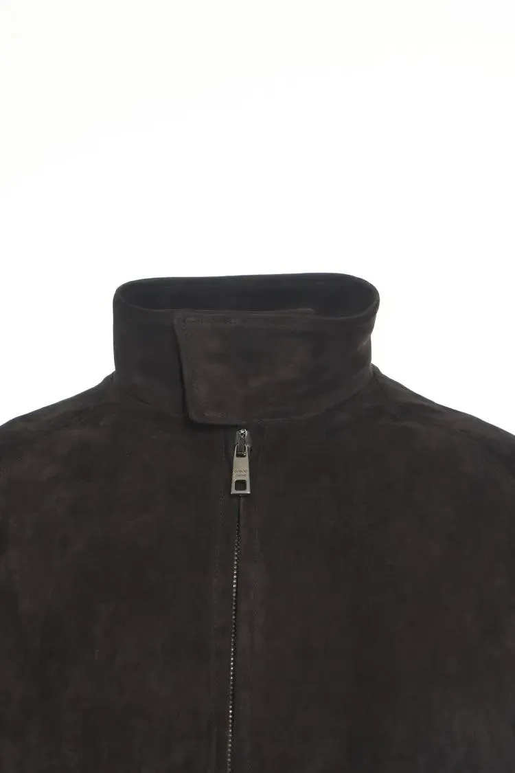 Giorgio Brato - Suede Jacket With High Collar - Größe 48 - schwarz – Bild 3
