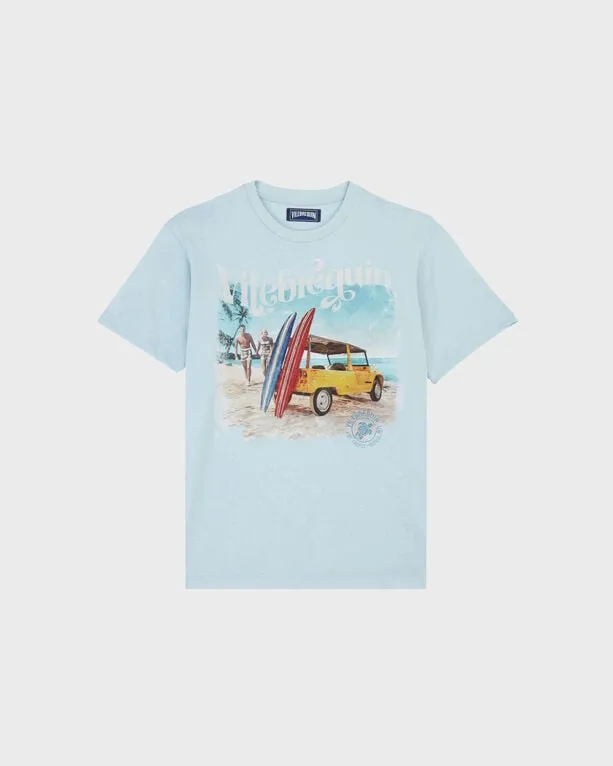Vilebrequin - Surf And Mini Moke Baumwoll-t-shirt Für Herren - T-shirt - Portisol - Blau - Größe M Vilebrequin - Surf And Mini Moke Baumwoll-t-shirt Für Herren - T-shirt - Portisol - Blau - Größe M