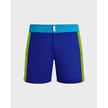 Vilebrequin - Color Block Stretch-badeshorts Mit Flachem Bund Für Herren - Bademode - Merle - Blau - Größe XL Vilebrequin - Color Block Stretch-badeshorts Mit Flachem Bund Für Herren - Bademode - Merle - Blau - Größe XL