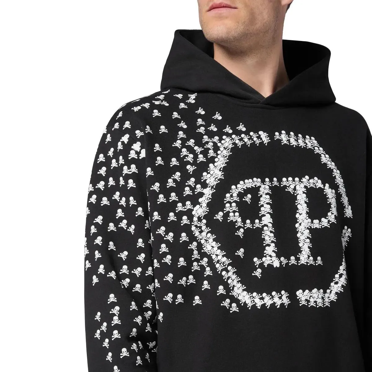 Philipp Plein - Hoodie Skull&Bones - Größe L - schwarz – Bild 3