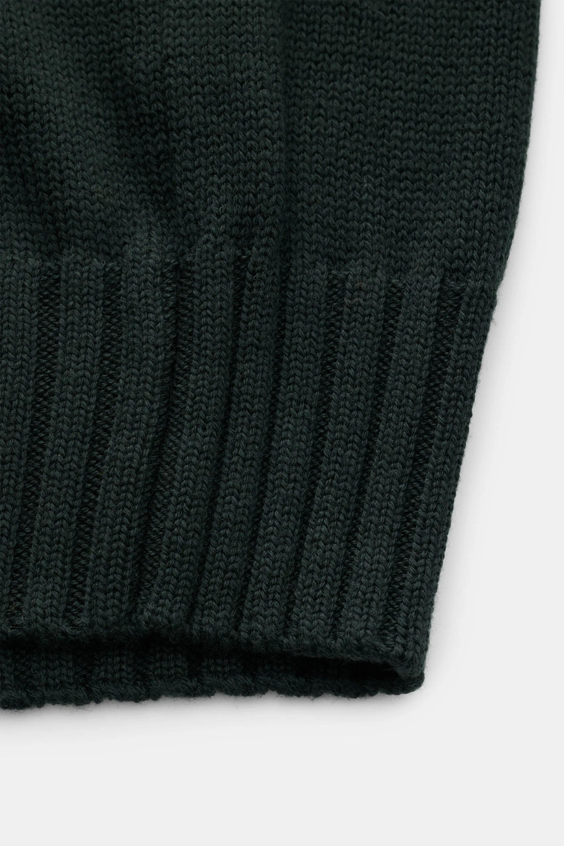 B.F. Knitwear - Herren - Merino Strickjacke dunkelgrün – Bild 4